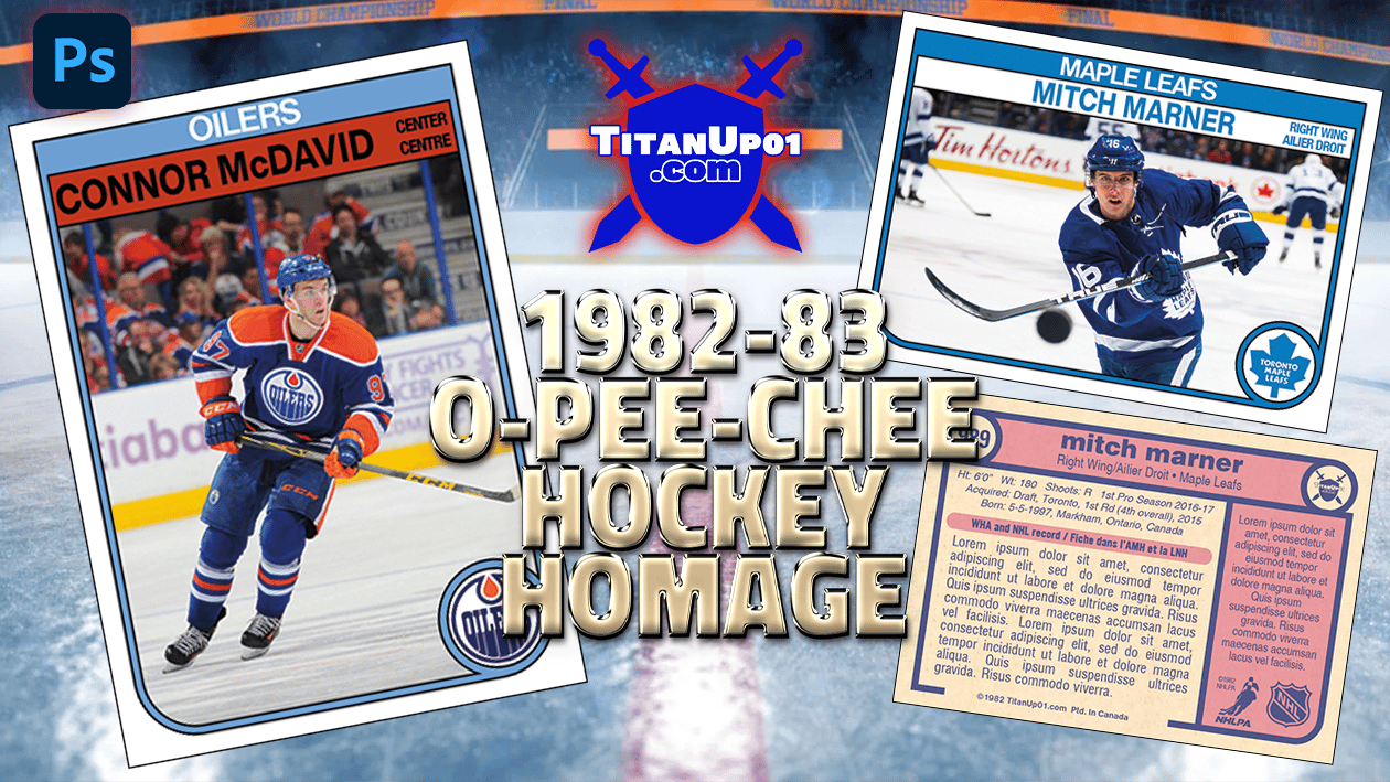 1982-83 O-Pee-Chee Hockey Homage Photoshop PSD Templates