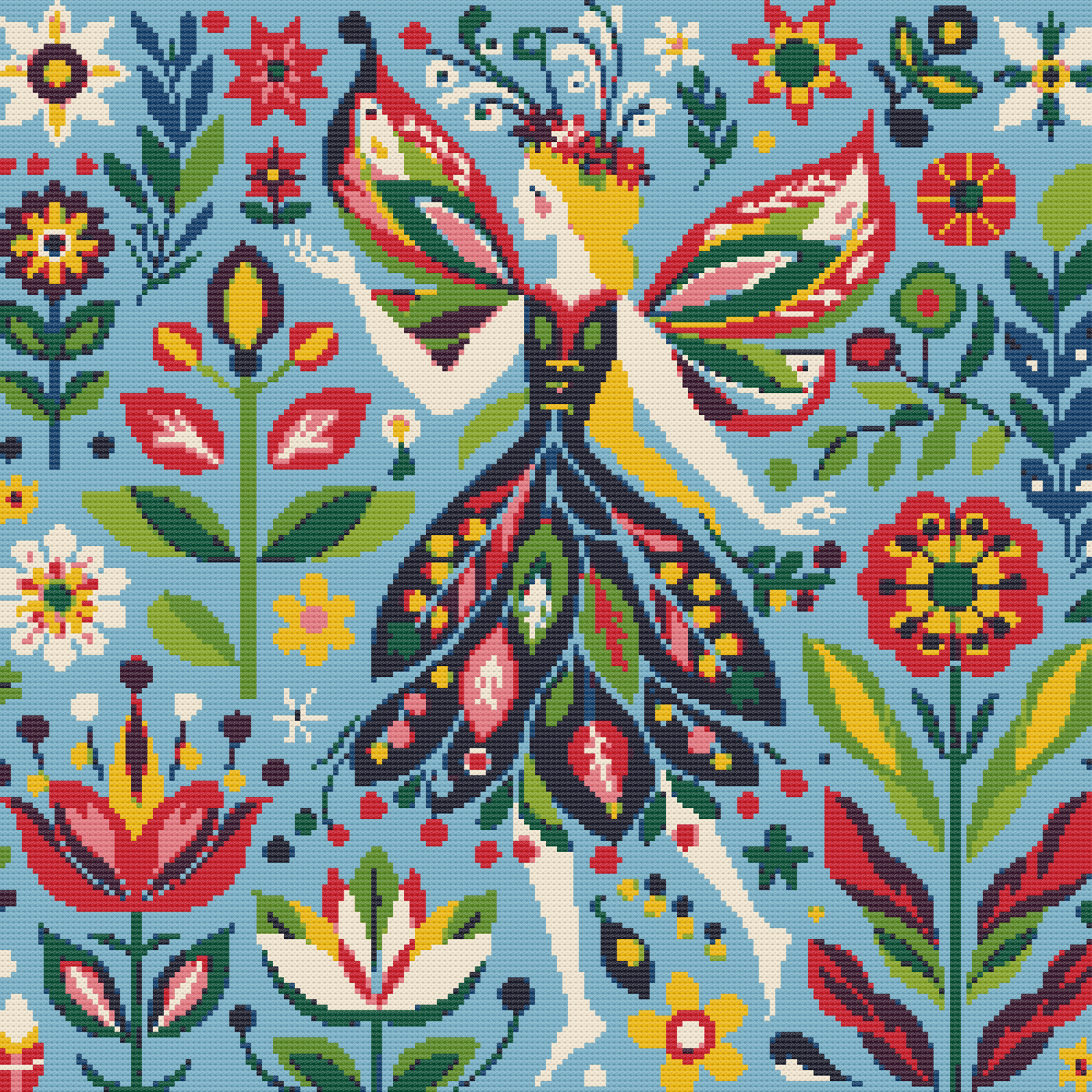 Flower Fairy Cross Stitch Pattern PDF Instant Digital Download