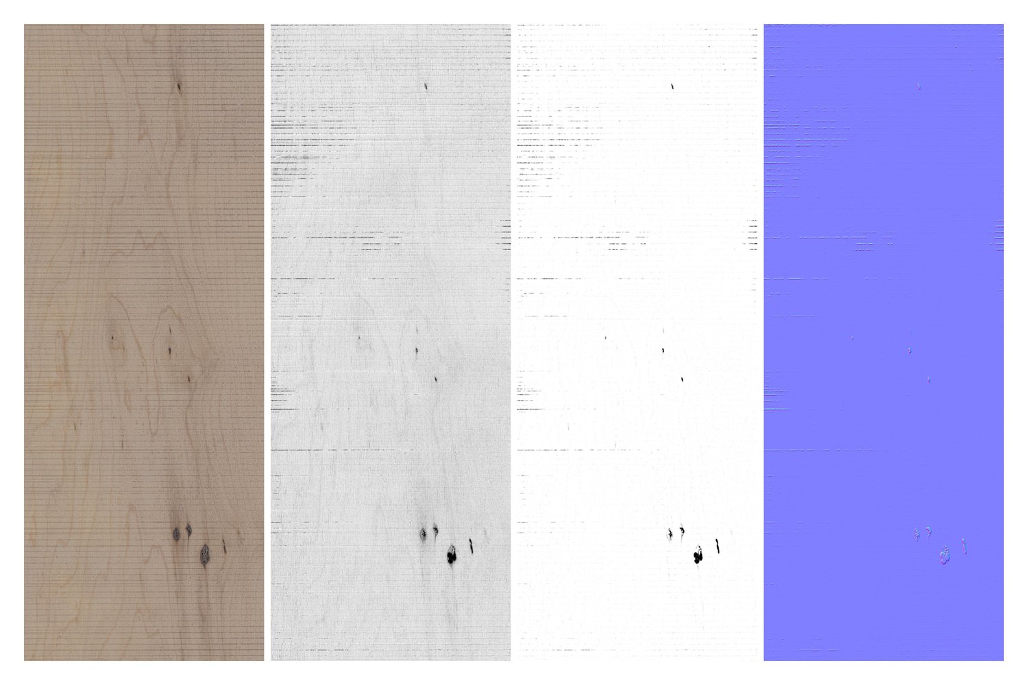 normal map of singe board maple texture