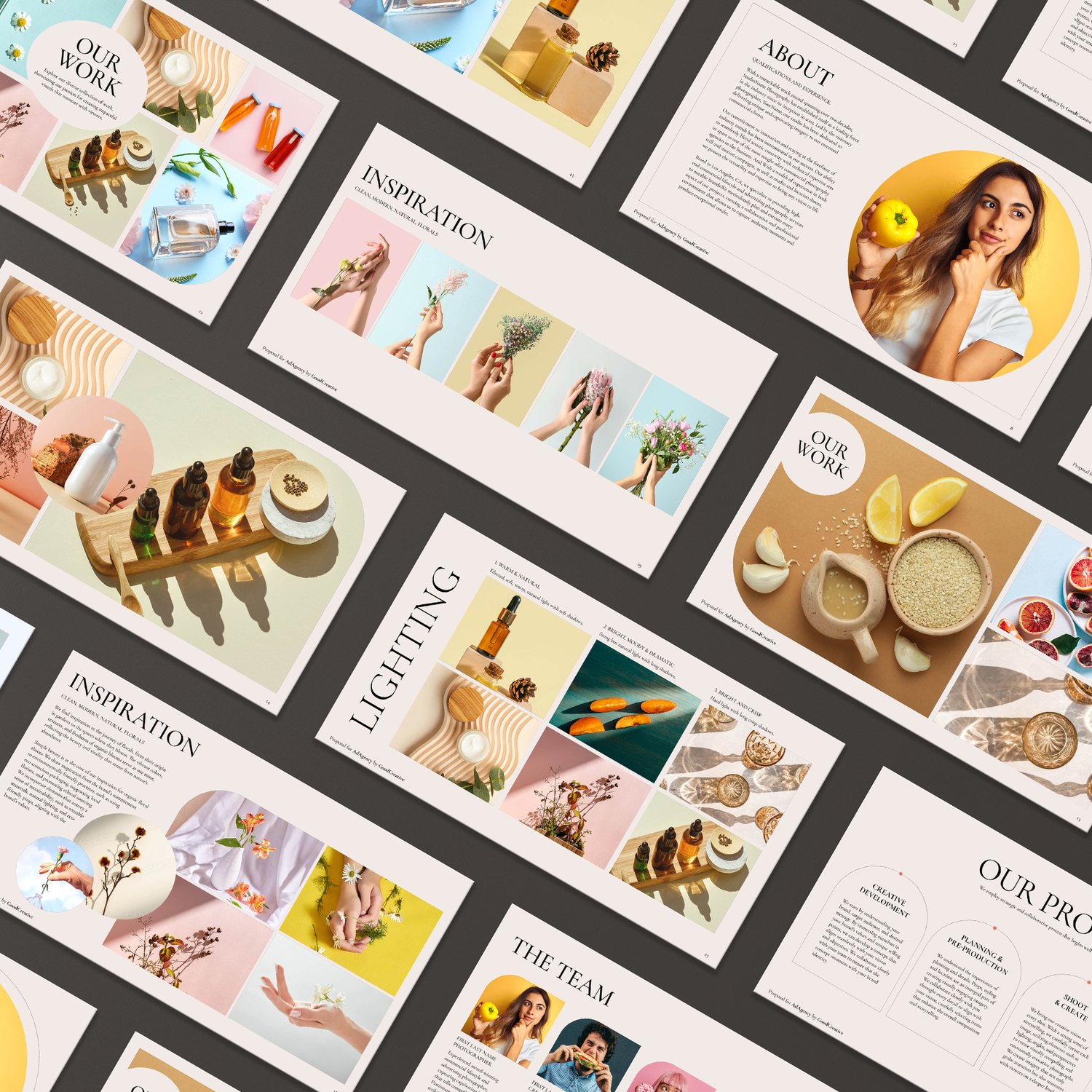 Presentation slides of the Arches Creative Treatment and Pitch Deck Template