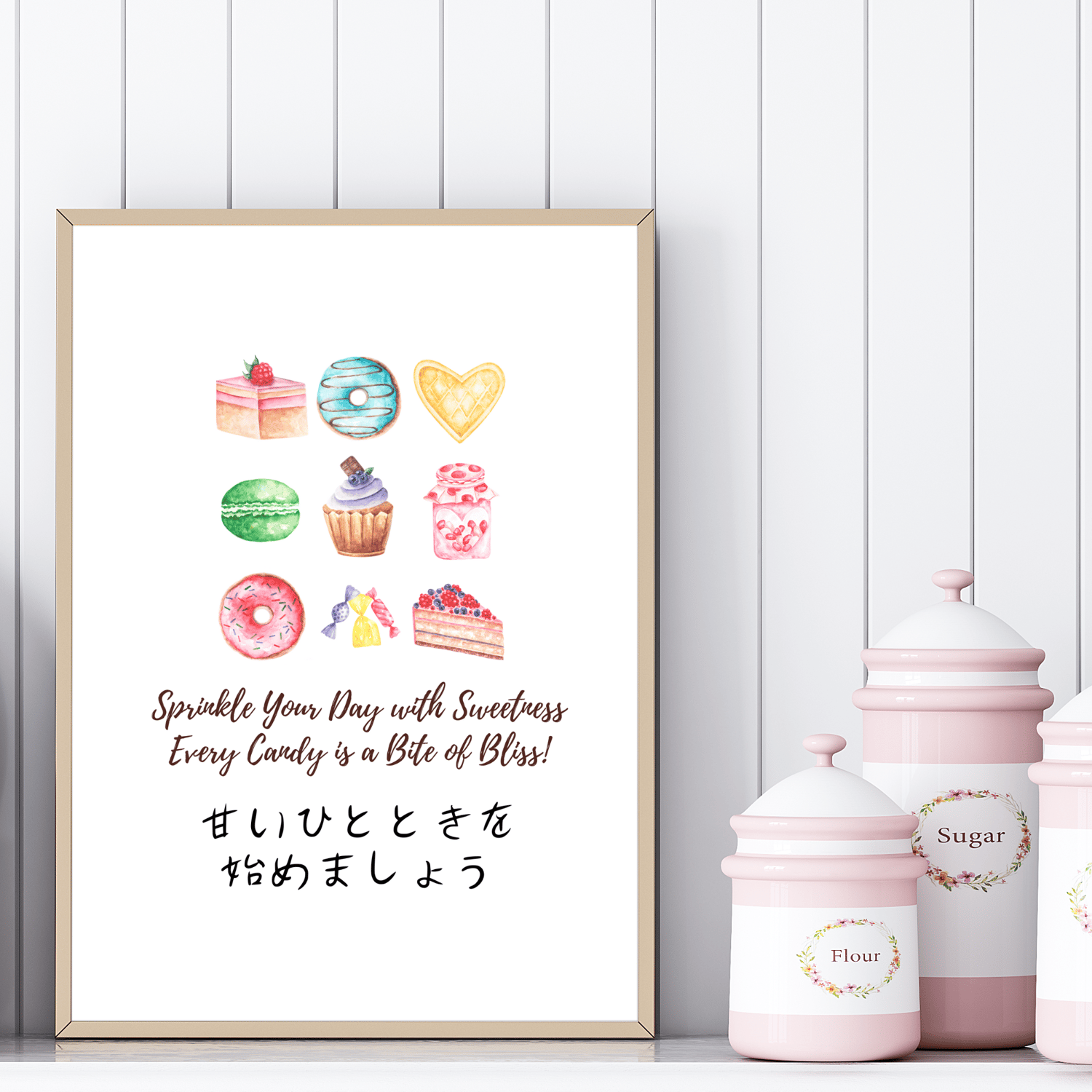 cute sweet treats print for kitchen