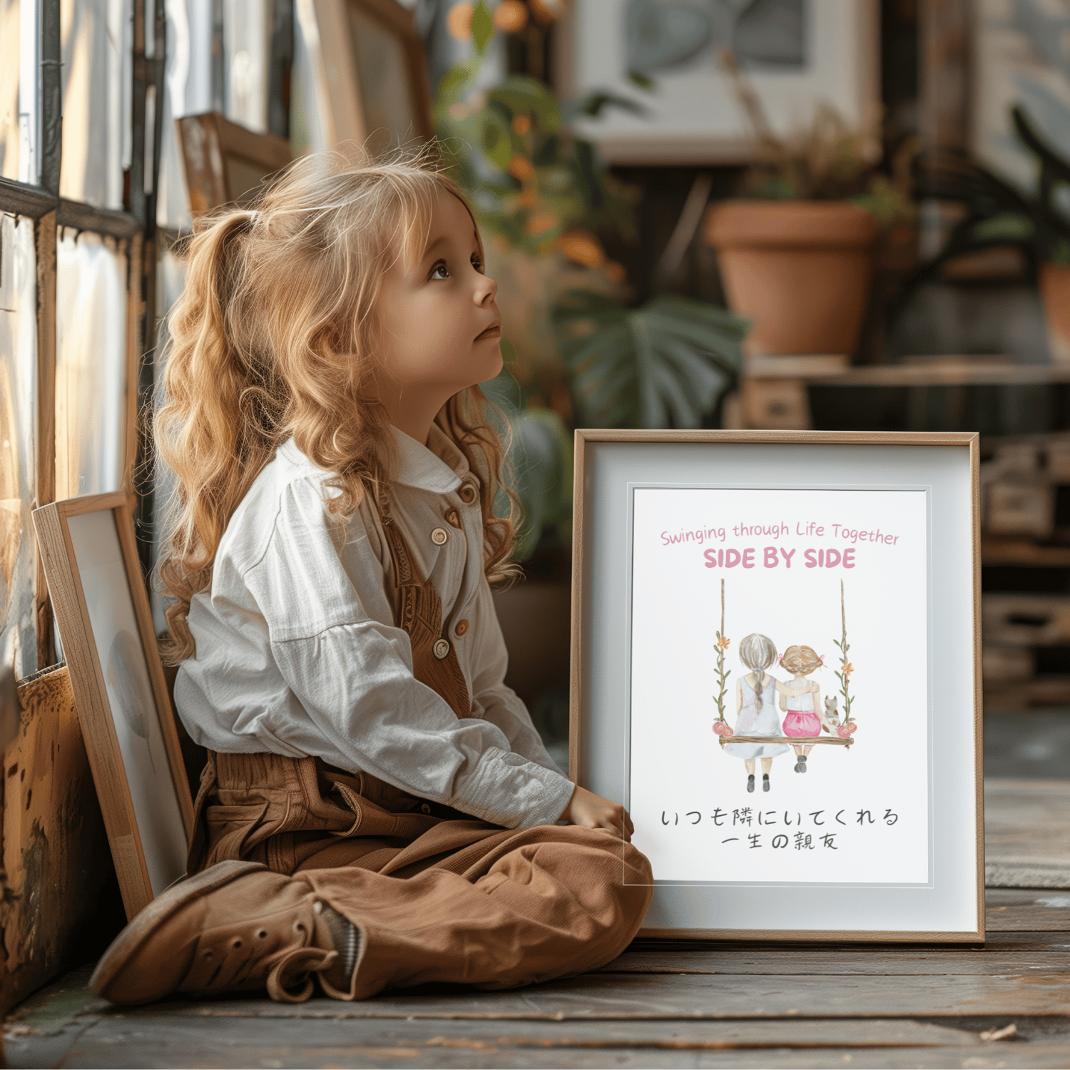 sisters bond wall art
