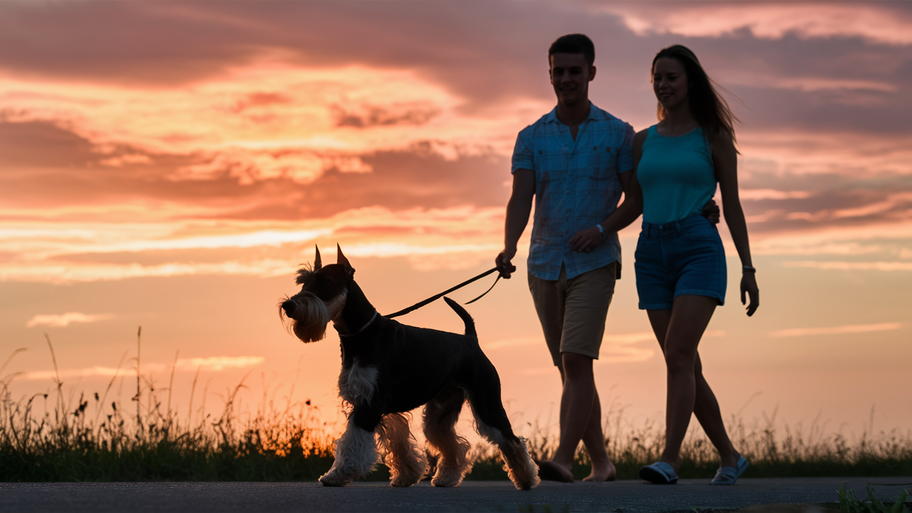 summer with schnauzer