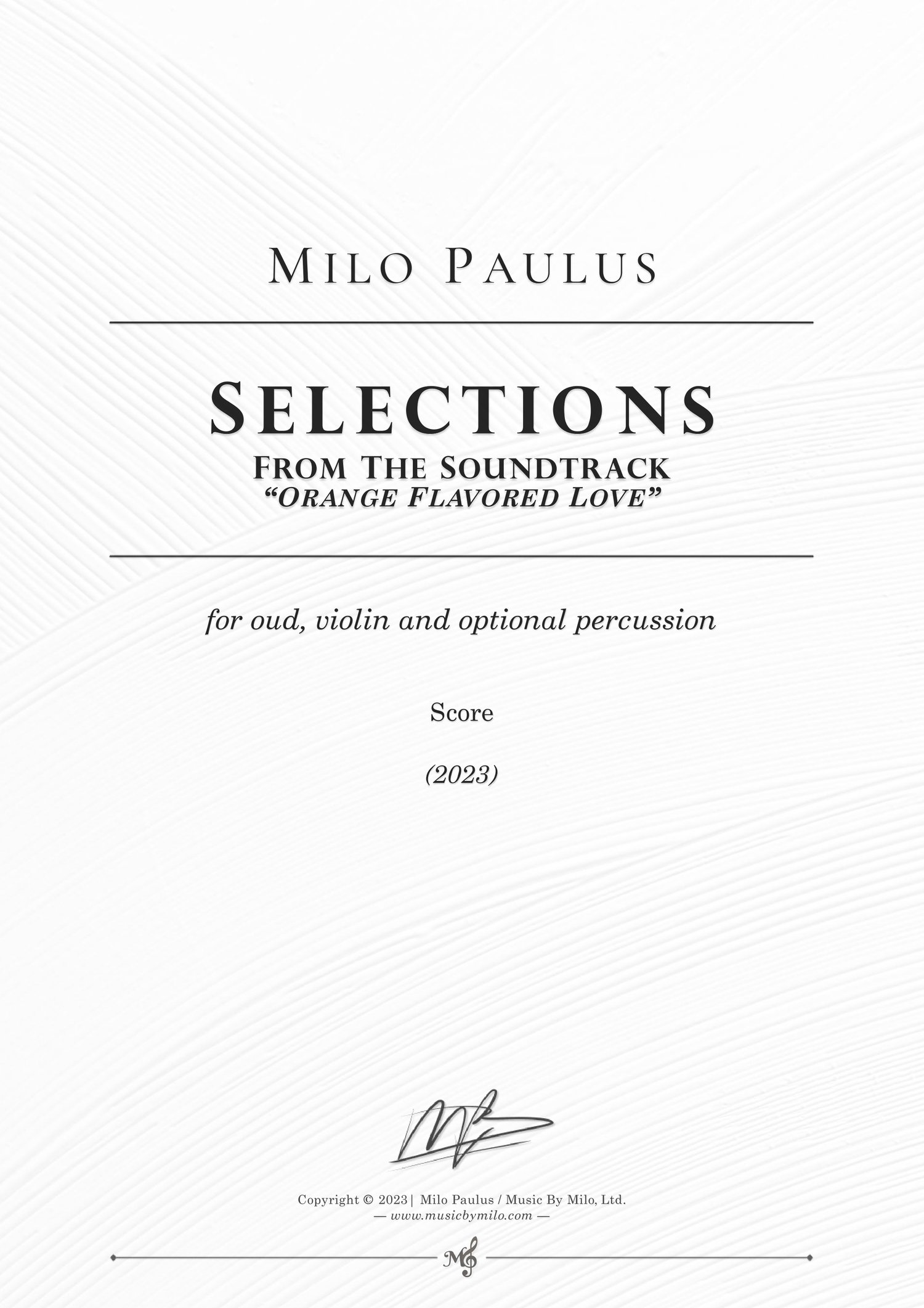 Orange Flavored Love - Sheet music cover