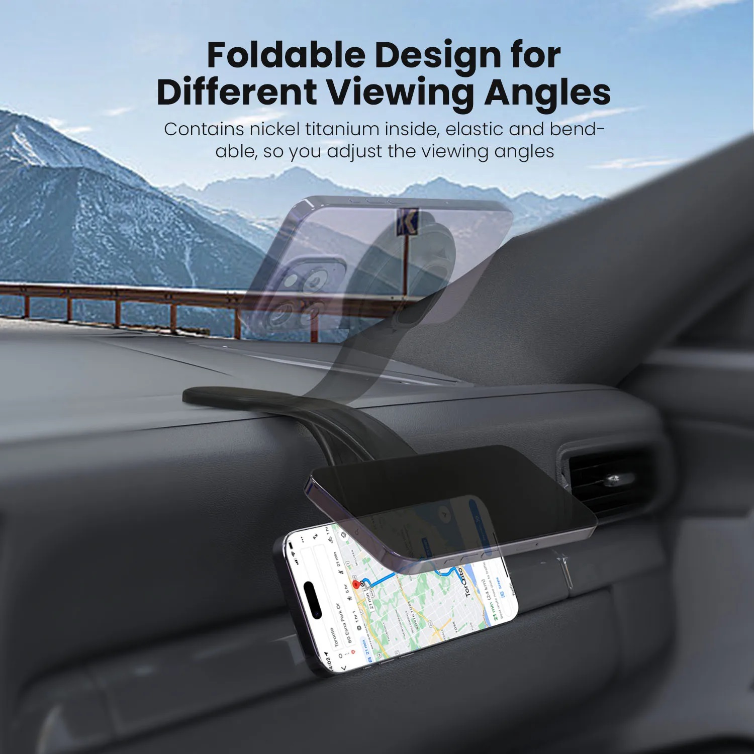 VyVylabs M01 Bendable Magnetic Car Phone Holder Wireless Charging