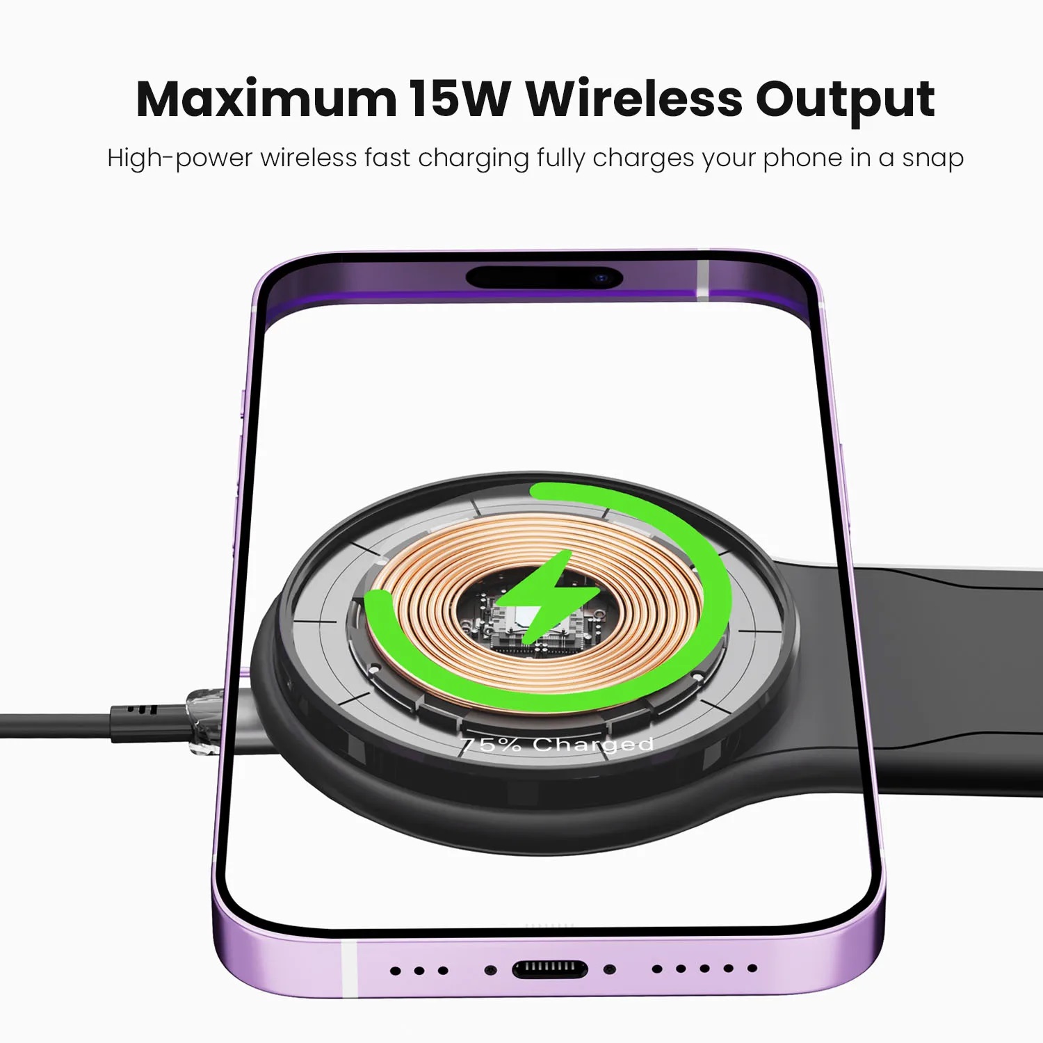 VyVylabs M01 Bendable Magnetic Car Phone Holder Wireless Charging