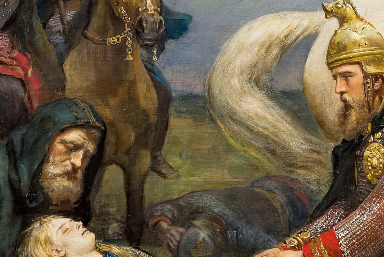 Valkyrie's Death or Hervor's Death by Peter Nicolai Arbo