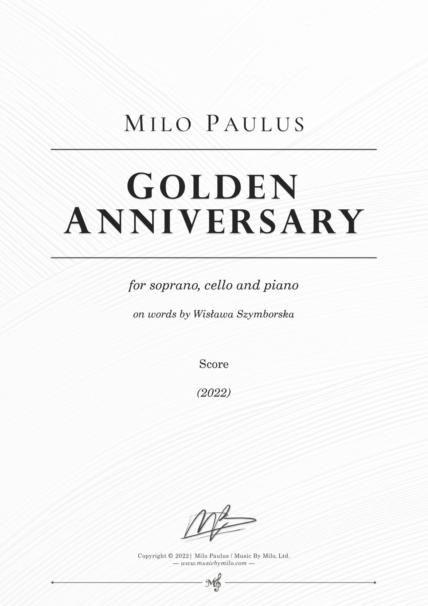 title page Milo Paulus | Shop: Golden Anniversary (2023)