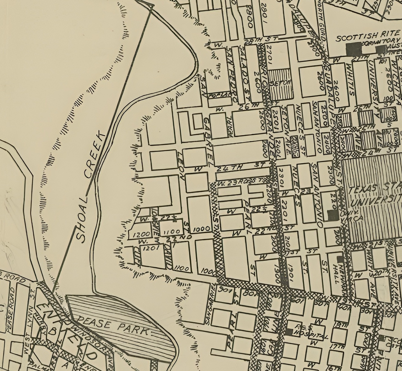 Map - City of Austin and Suburbs 1925