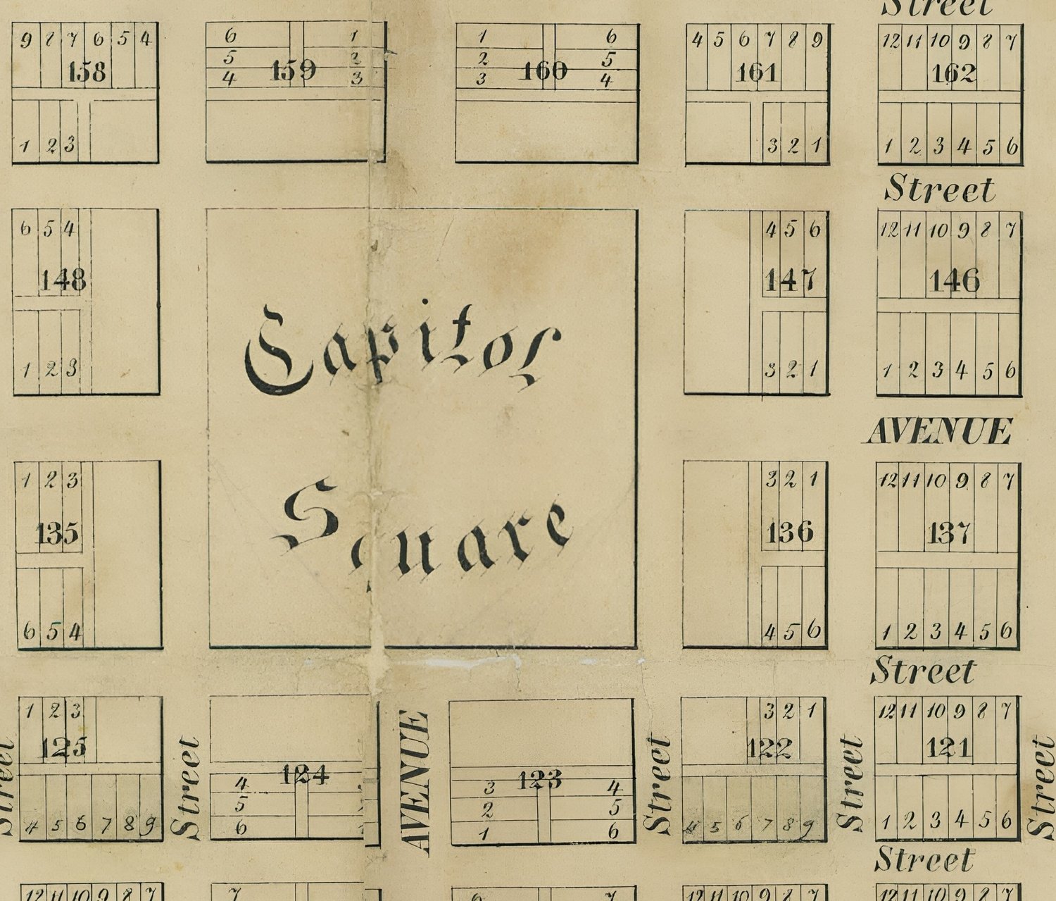 Map - Plan of the City of Austin 1853