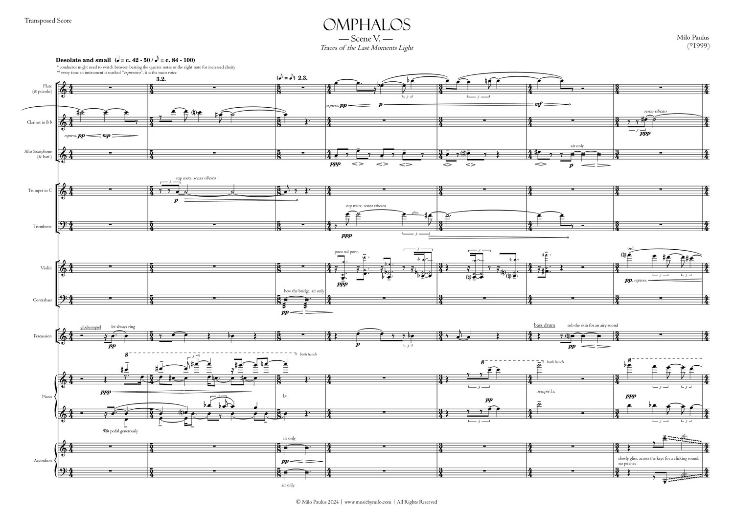 Score page 2 from Milo Paulus Omphalos