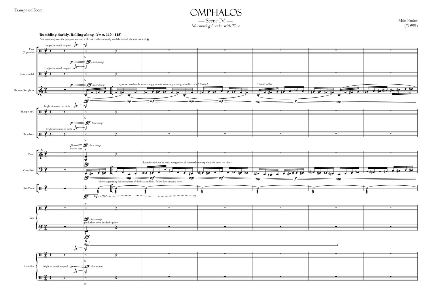 Score page from Milo Paulus Omphalos
