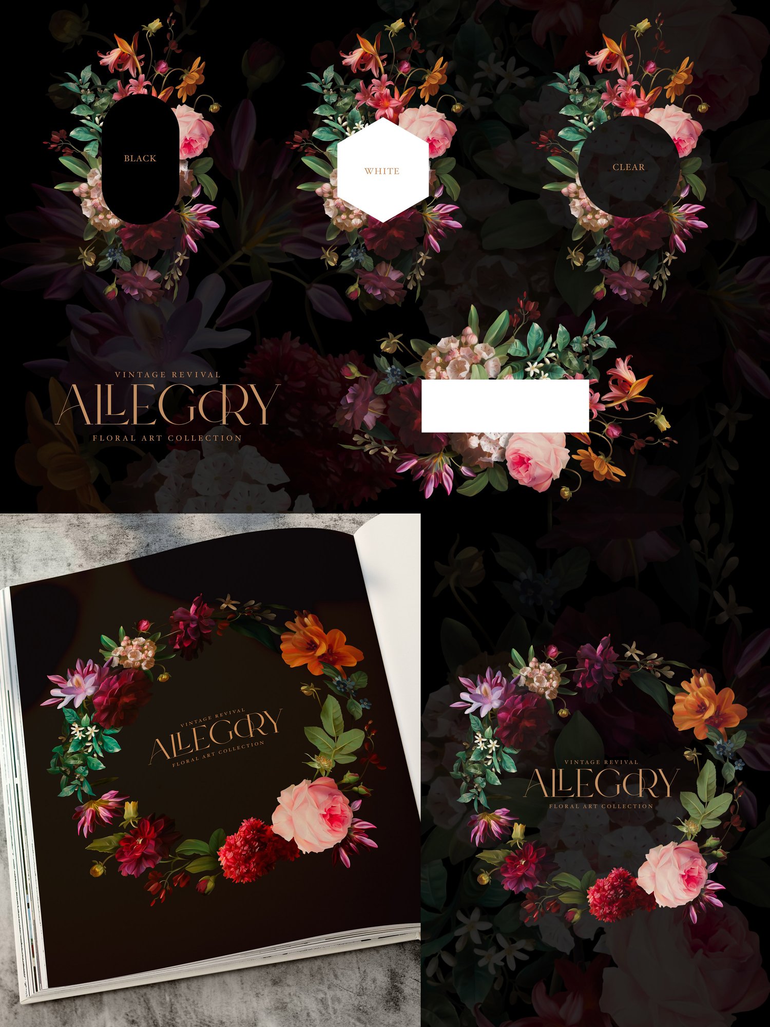 antique floral art graphics