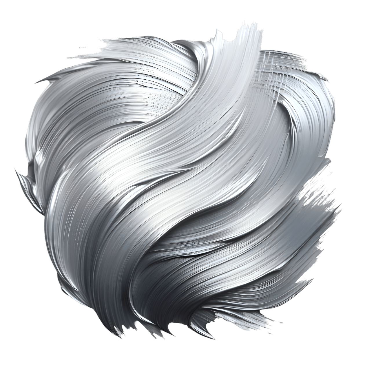 Shades of Silver Paint Brushstrokes