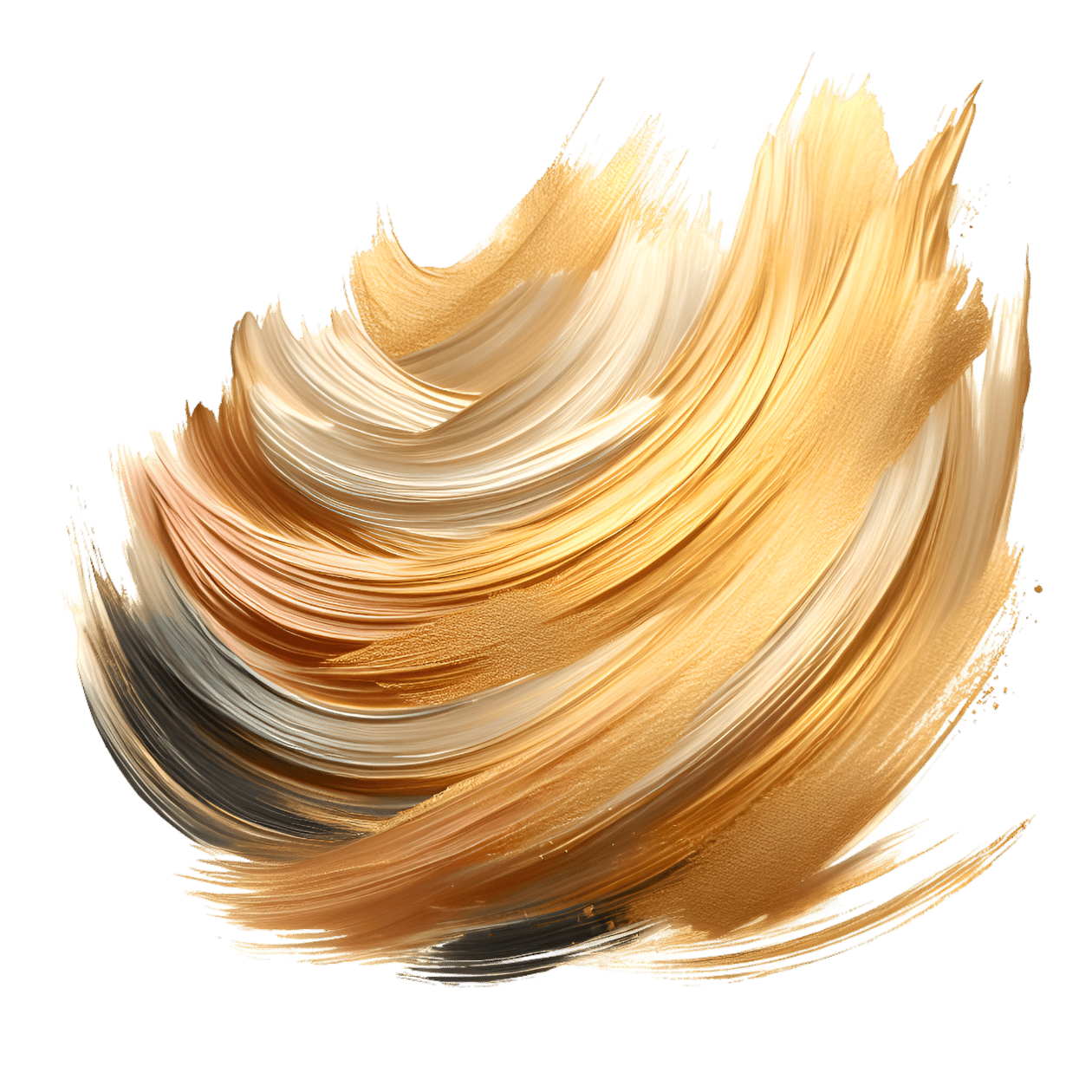 Shades of Golden Paint Brushstrokes