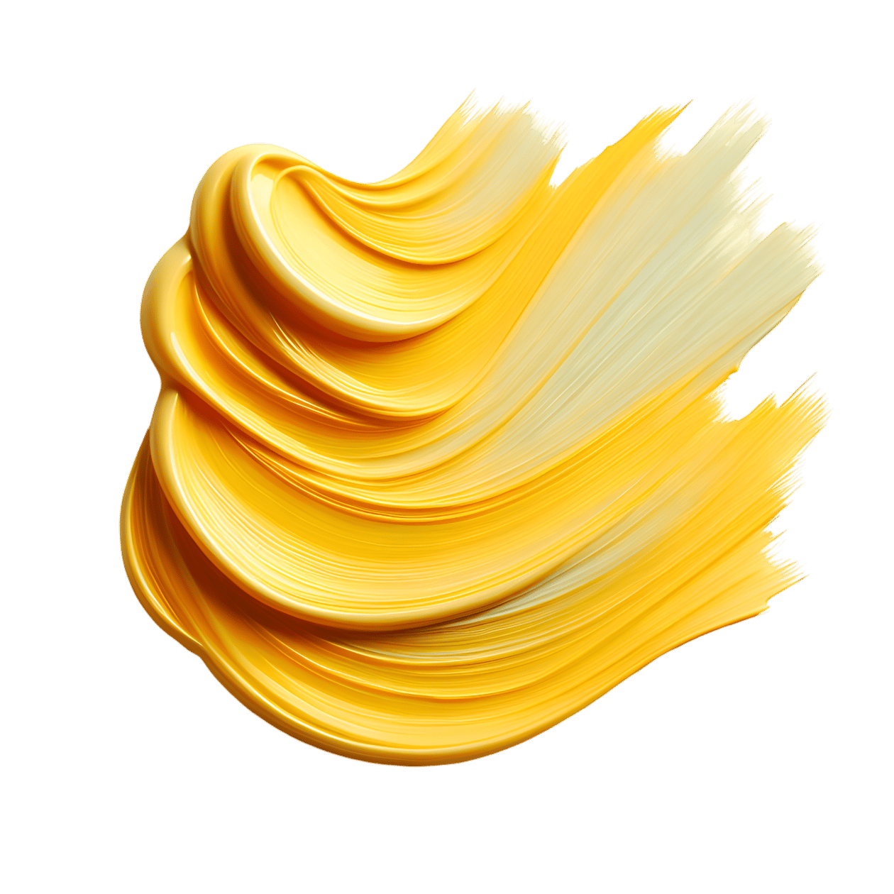 Paint Brushstrokes in Shades of Yellow