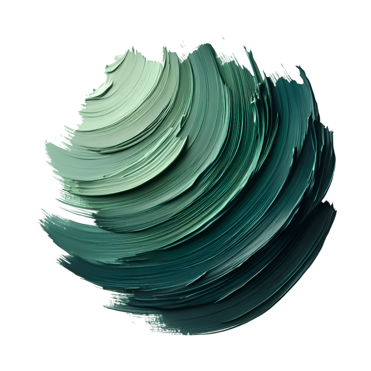 Shades of Green Paint Brushstrokes