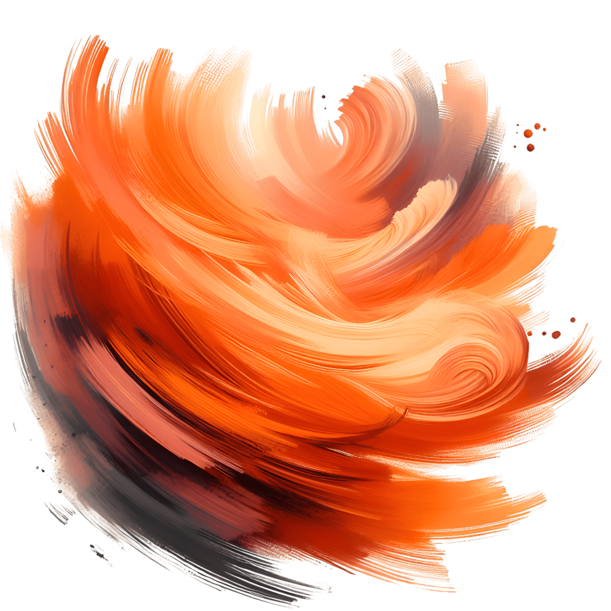 Orange Paint Brushstrokes