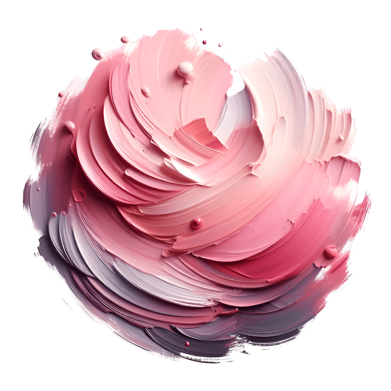 Paint Brushstrokes in Shades of Pretty Pink