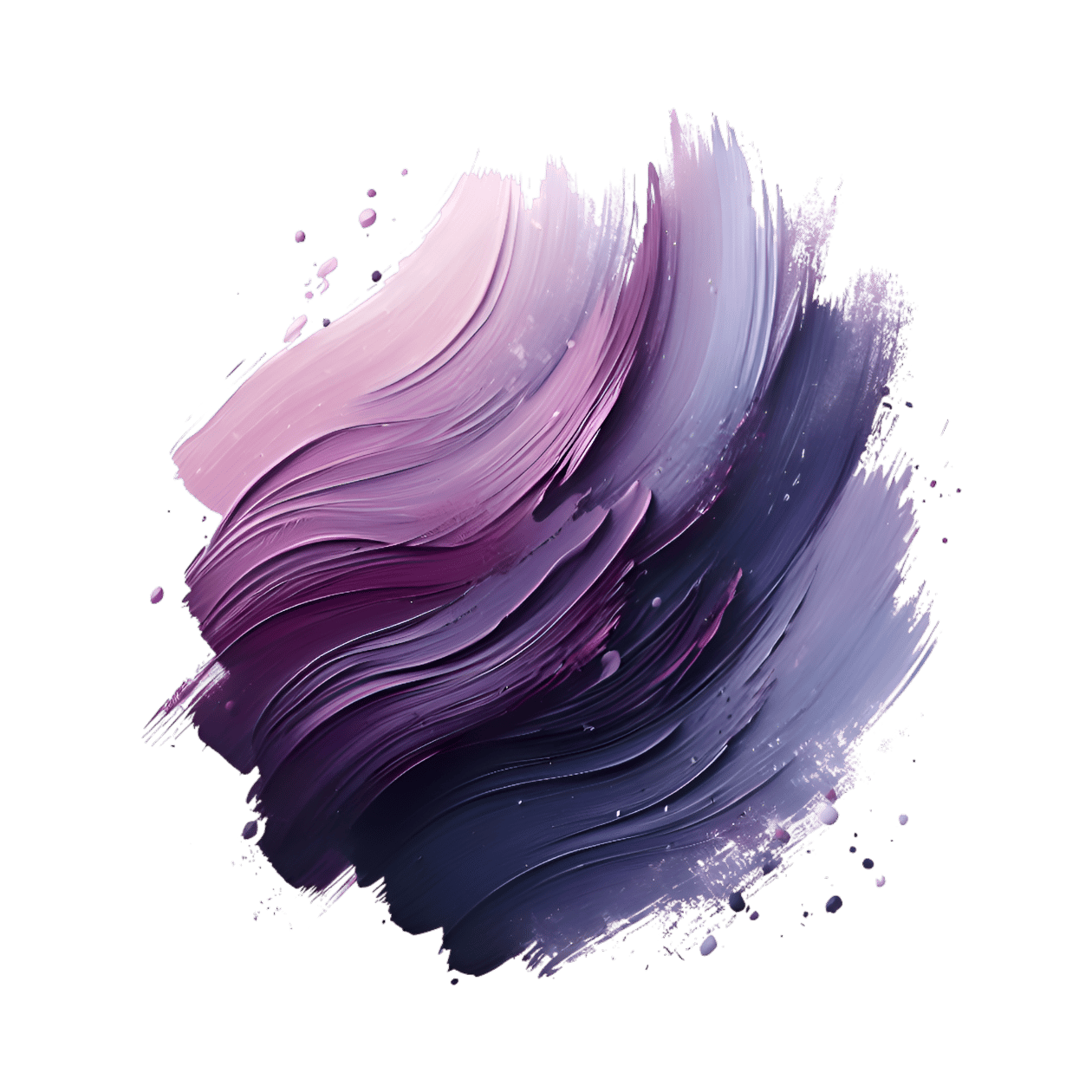 Paint Brushstrokes in shades of Purple
