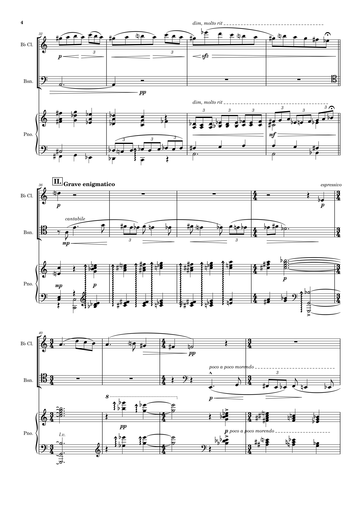 hommage a messiaen score page