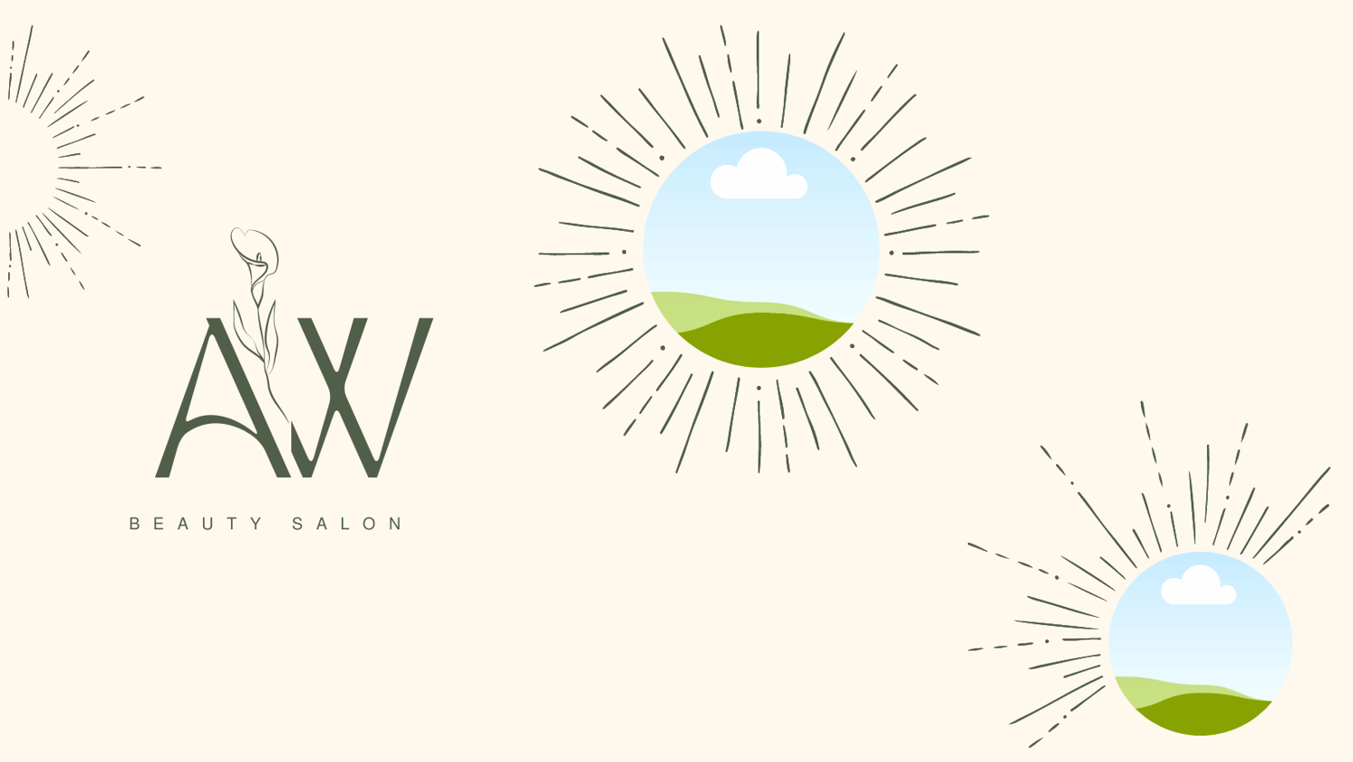 Customizable Feminine initials with a line-drawn flower Branding Bundle - 10 Editable Canva Templates for Small Business Marketing. Facebook Cover