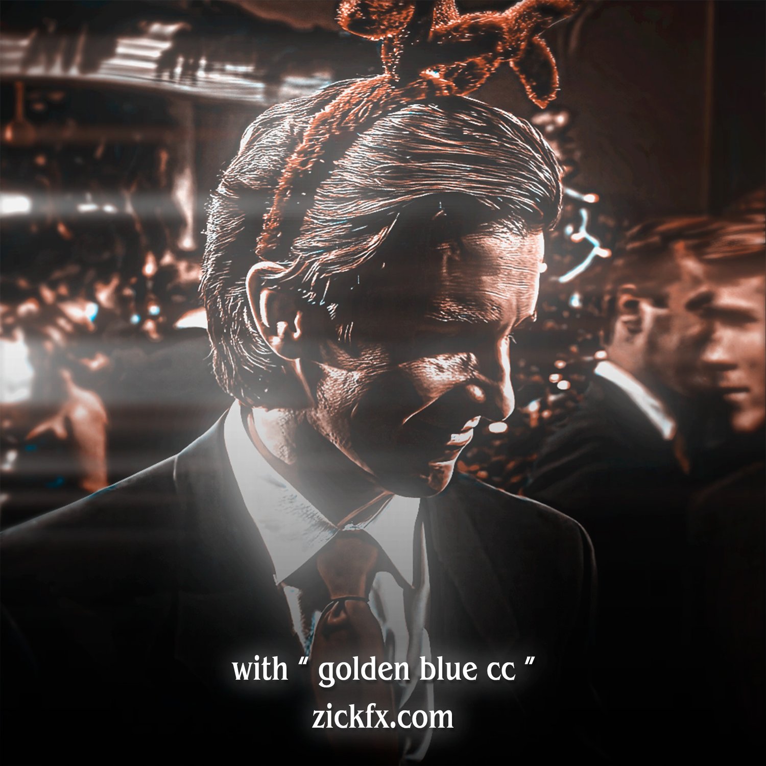 Golden Blue cc | Patrick Bateman Picture with cc