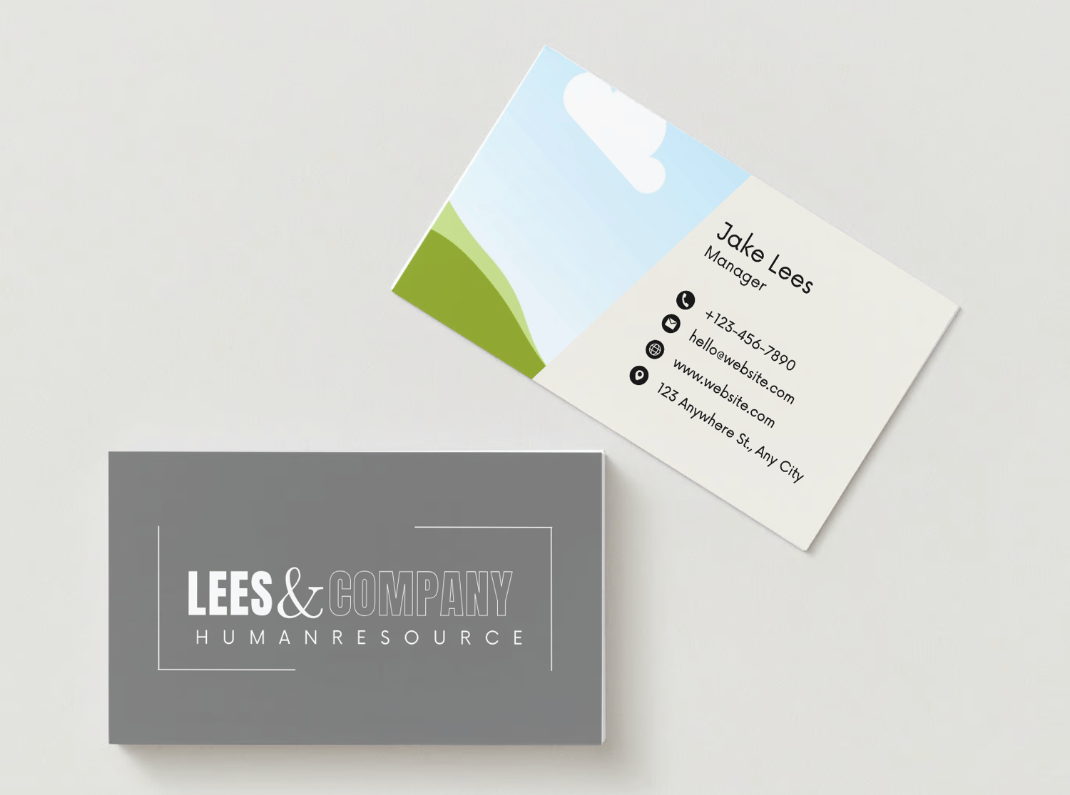 Customizable Minimalist font and line Branding Bundle - 10 Editable Canva Templates for Small Business Marketing. Business Card