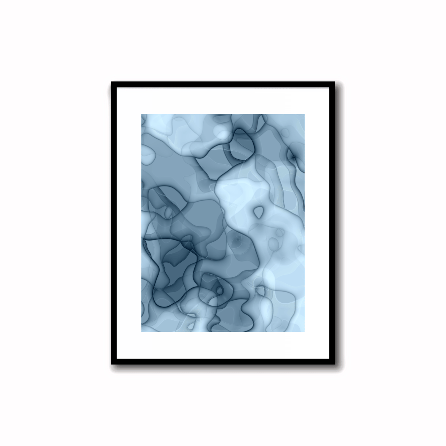 Blue Abstract Artwork - Random 2.1 #23-1    Transform your space with our unique art instant printable!🌟Download the radiant palette featuring shades of blue for an instant decor upgrade. This unique gallery-quality art piece is perfect for walls, desk de