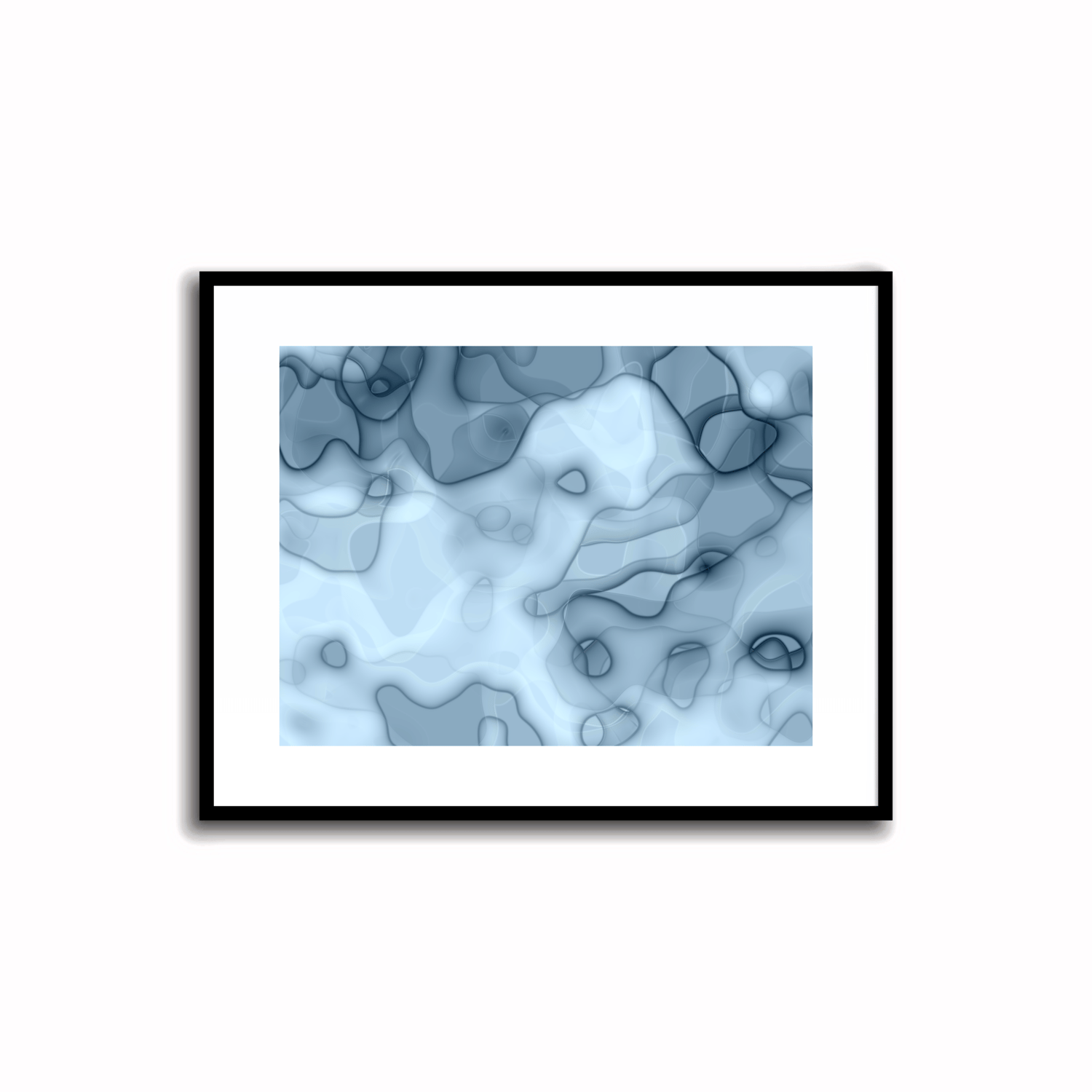 Blue Abstract Artwork - Random 2.2 #23-1    Transform your space with our unique art instant printable!🌟Download the radiant palette featuring shades of blue for an instant decor upgrade. This unique gallery-quality art piece is perfect for walls, desk de
