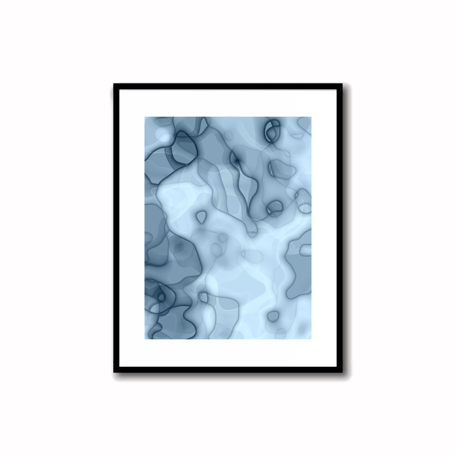 Blue Abstract Artwork - Random 2.2 #23-1    Transform your space with our unique art instant printable!🌟Download the radiant palette featuring shades of blue for an instant decor upgrade. This unique gallery-quality art piece is perfect for walls, desk de