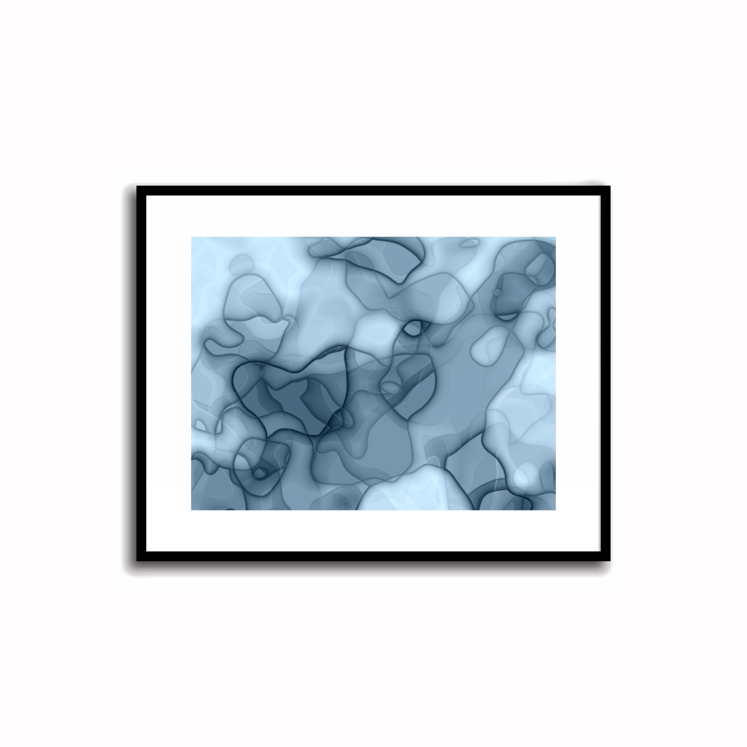 Blue Abstract Artwork - Random 2.3 #23-1    Transform your space with our unique art instant printable!🌟Download the radiant palette featuring shades of blue for an instant decor upgrade. This unique gallery-quality art piece is perfect for walls, desk de