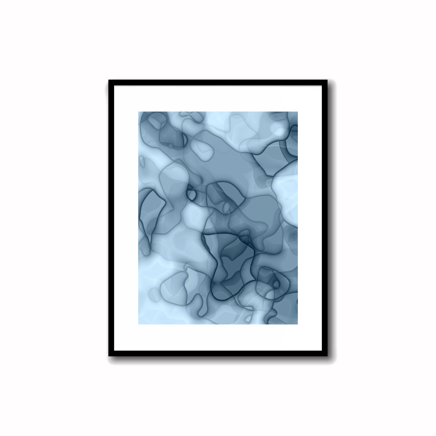 Blue Abstract Artwork - Random 2.3 #23-1    Transform your space with our unique art instant printable!🌟Download the radiant palette featuring shades of blue for an instant decor upgrade. This unique gallery-quality art piece is perfect for walls, desk de