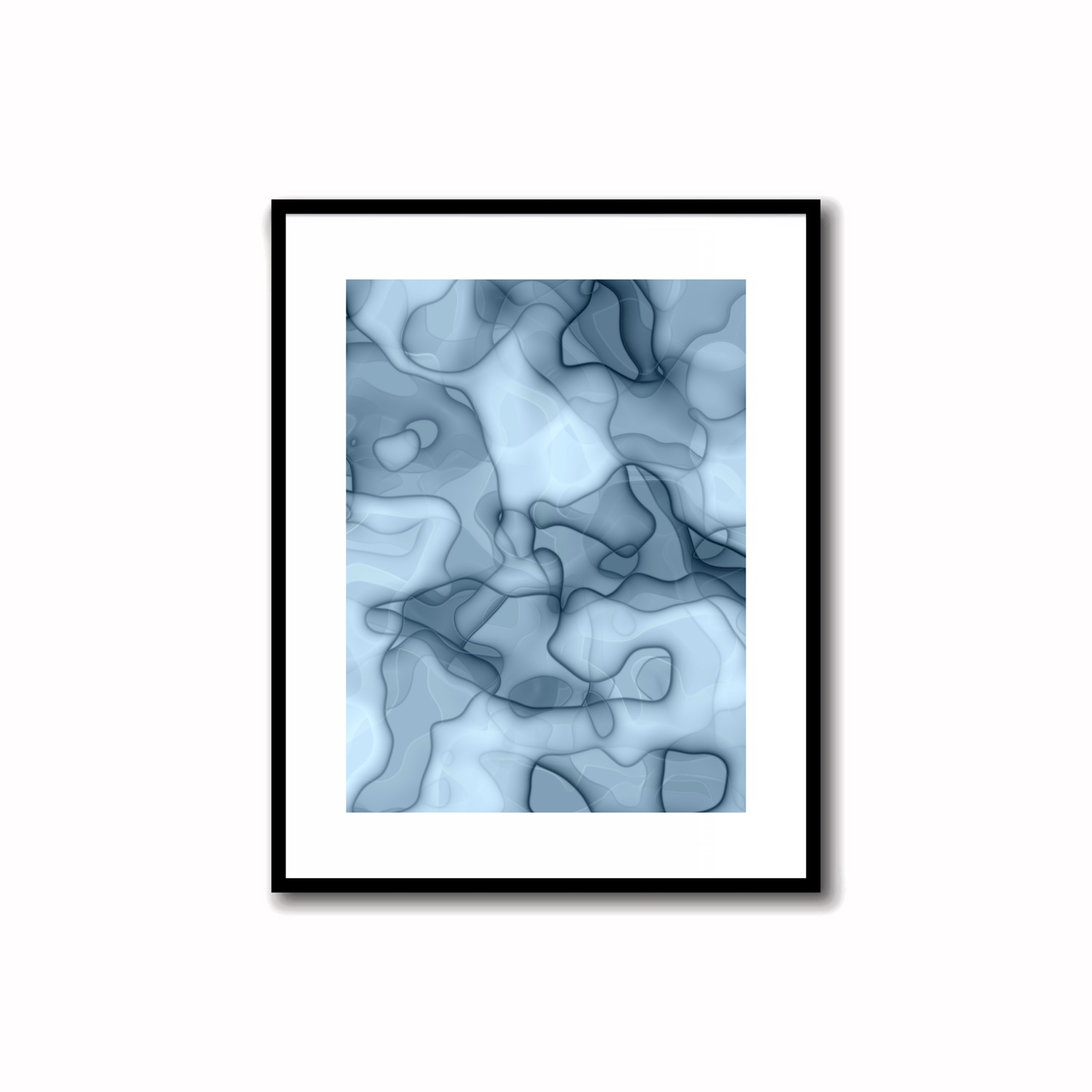 Blue Abstract Artwork - Random 3.1 #23-1    Transform your space with our unique art instant printable!🌟Download the radiant palette featuring shades of blue for an instant decor upgrade. This unique gallery-quality art piece is perfect for walls, desk de