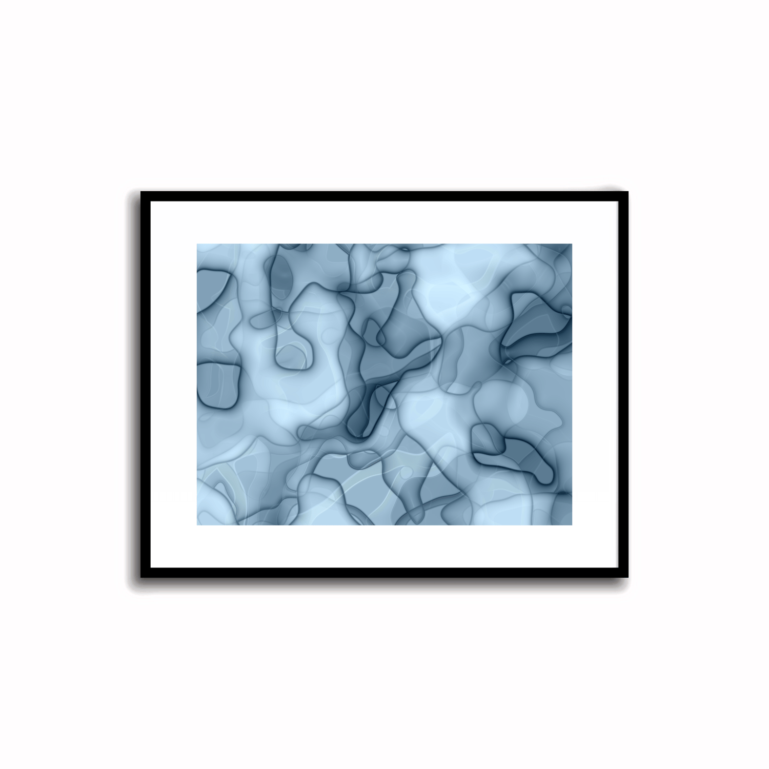 Blue Abstract Artwork - Random 3.2 #23-1    Transform your space with our unique art instant printable!🌟Download the radiant palette featuring shades of blue for an instant decor upgrade. This unique gallery-quality art piece is perfect for walls, desk de