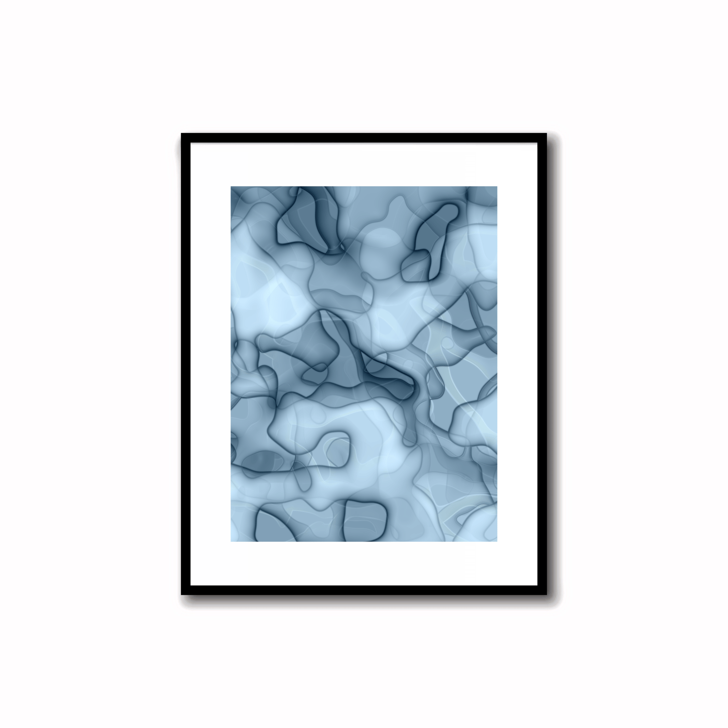 Blue Abstract Artwork - Random 3.2 #23-1    Transform your space with our unique art instant printable!🌟Download the radiant palette featuring shades of blue for an instant decor upgrade. This unique gallery-quality art piece is perfect for walls, desk de