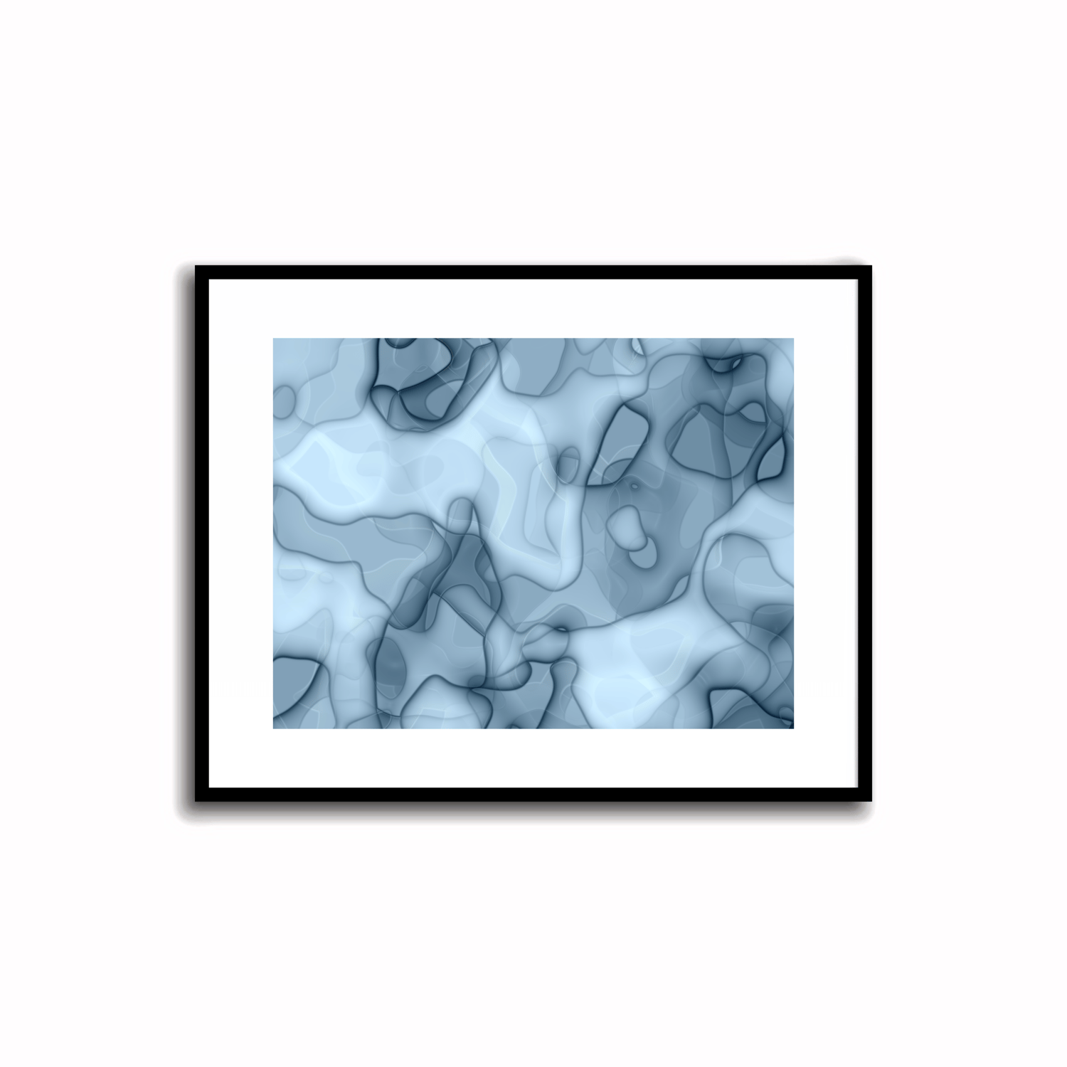 Blue Abstract Artwork - Random 3.3 #23-1    Transform your space with our unique art instant printable!🌟Download the radiant palette featuring shades of blue for an instant decor upgrade. This unique gallery-quality art piece is perfect for walls, desk de