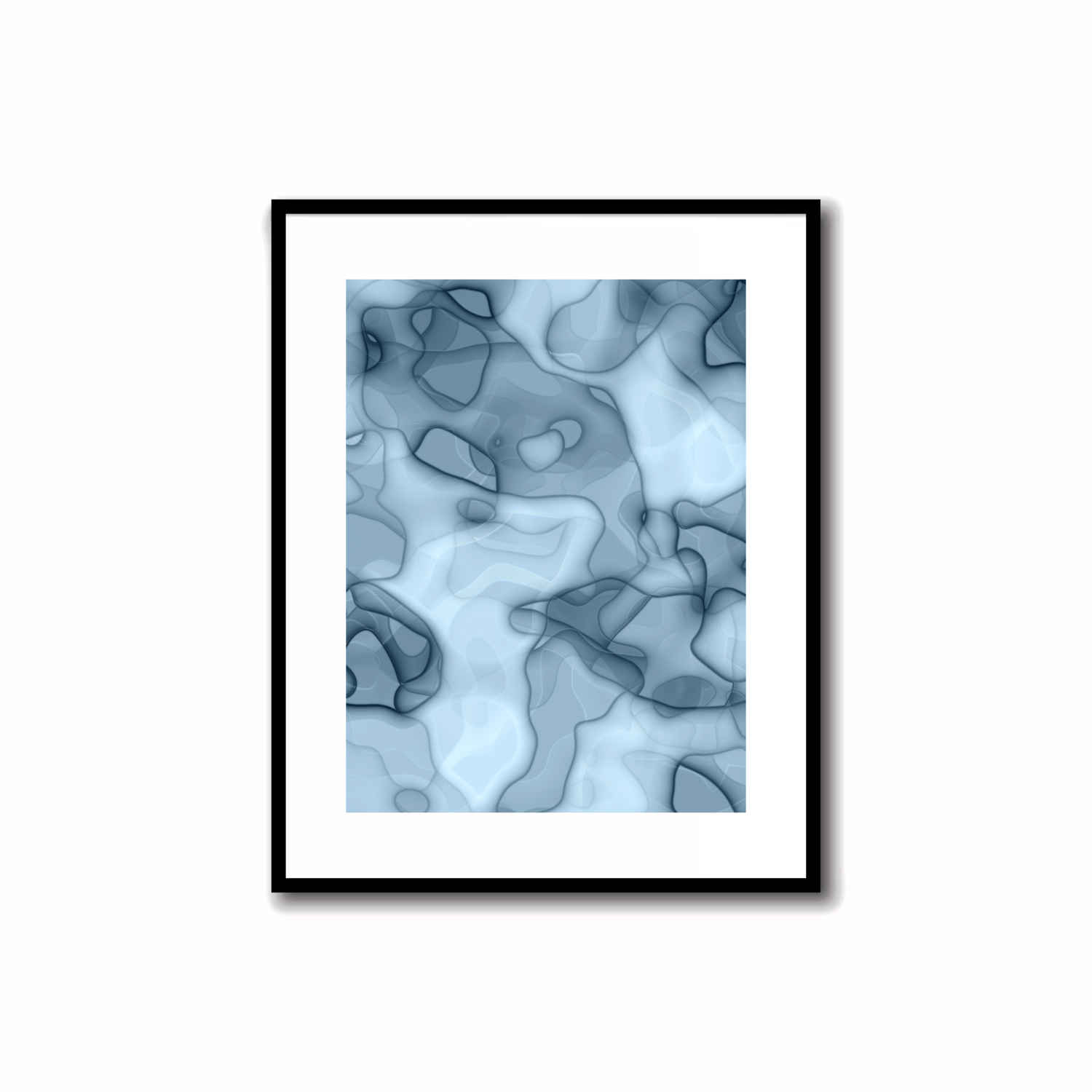 Blue Abstract Artwork - Random 3.3 #23-1    Transform your space with our unique art instant printable!🌟Download the radiant palette featuring shades of blue for an instant decor upgrade. This unique gallery-quality art piece is perfect for walls, desk de