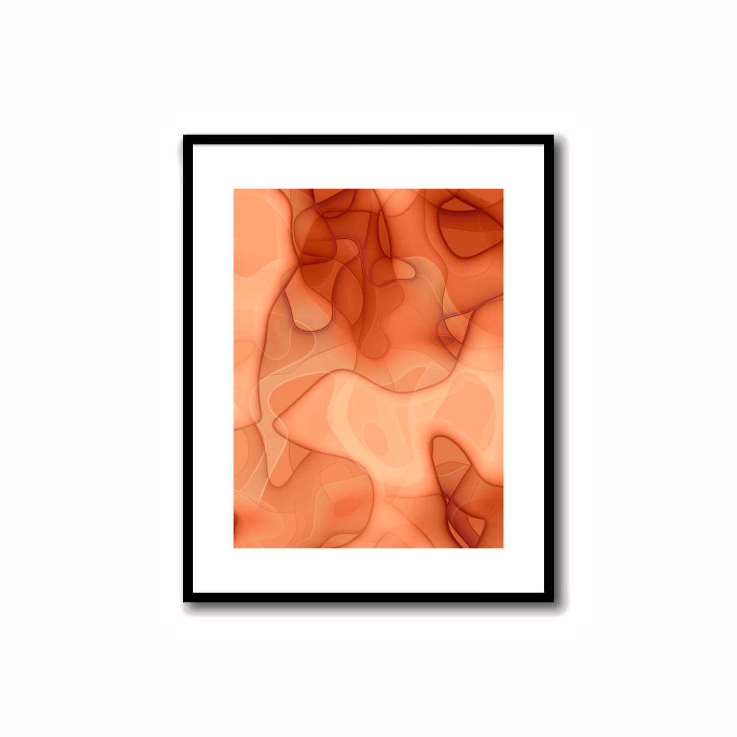 Orange Abstract Artwork - 1.4 #23-1    Transform your space with our unique art instant printable!🌟Download the radiant palette featuring shades of orange for an instant decor upgrade. This unique gallery-quality art piece is perfect for walls, desk decor