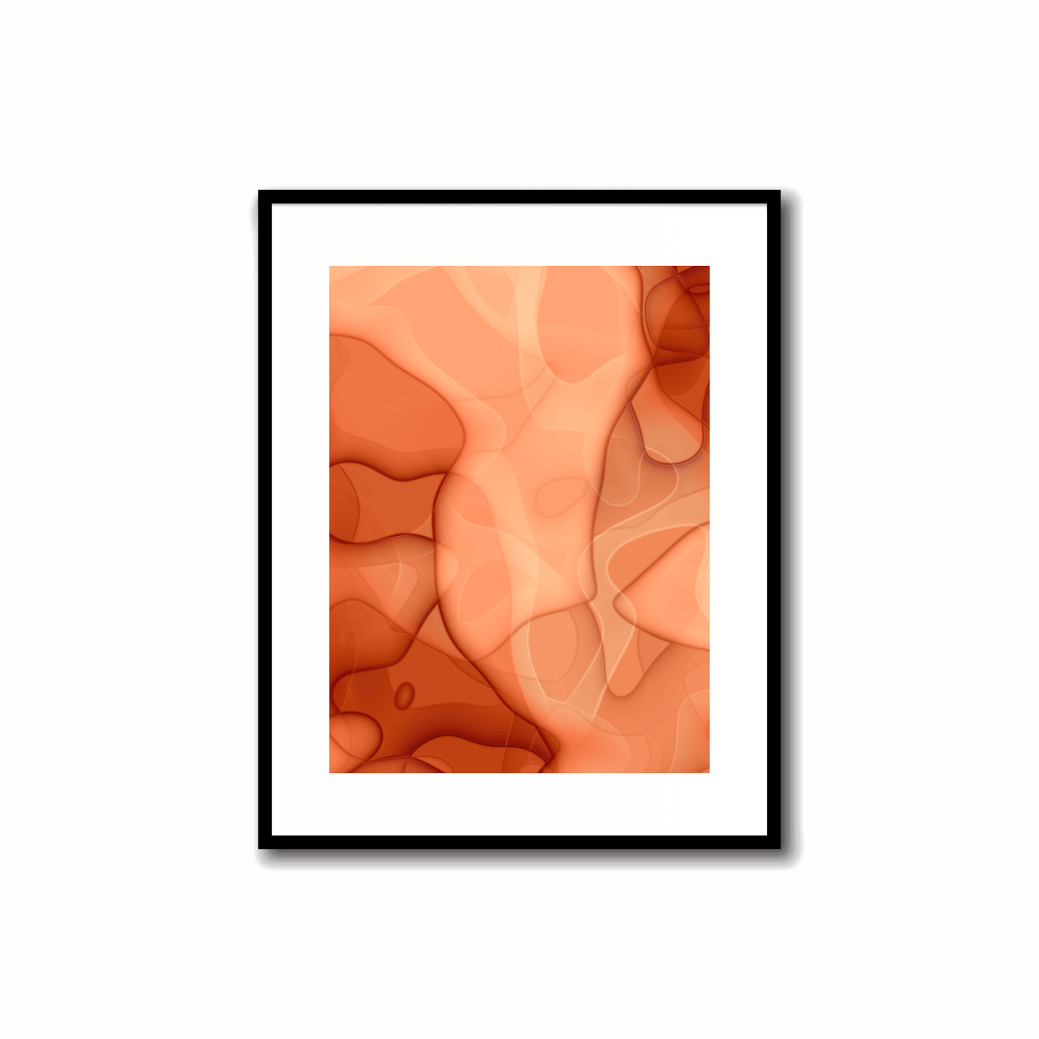 Orange Abstract Artwork - 1.5 #23-1    Transform your space with our unique art instant printable!🌟Download the radiant palette featuring shades of orange for an instant decor upgrade. This unique gallery-quality art piece is perfect for walls, desk decor