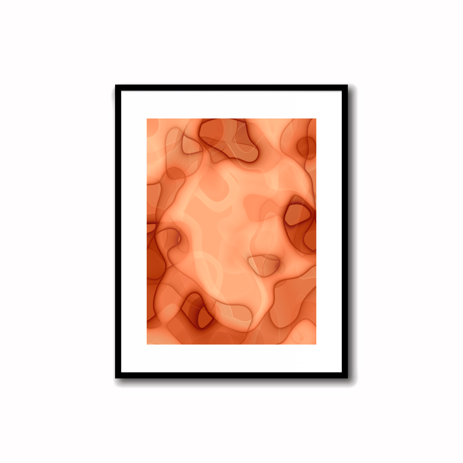 Orange Abstract Artwork - 2.1 #23-1    Transform your space with our unique art instant printable!🌟Download the radiant palette featuring shades of orange for an instant decor upgrade. This unique gallery-quality art piece is perfect for walls, desk decor