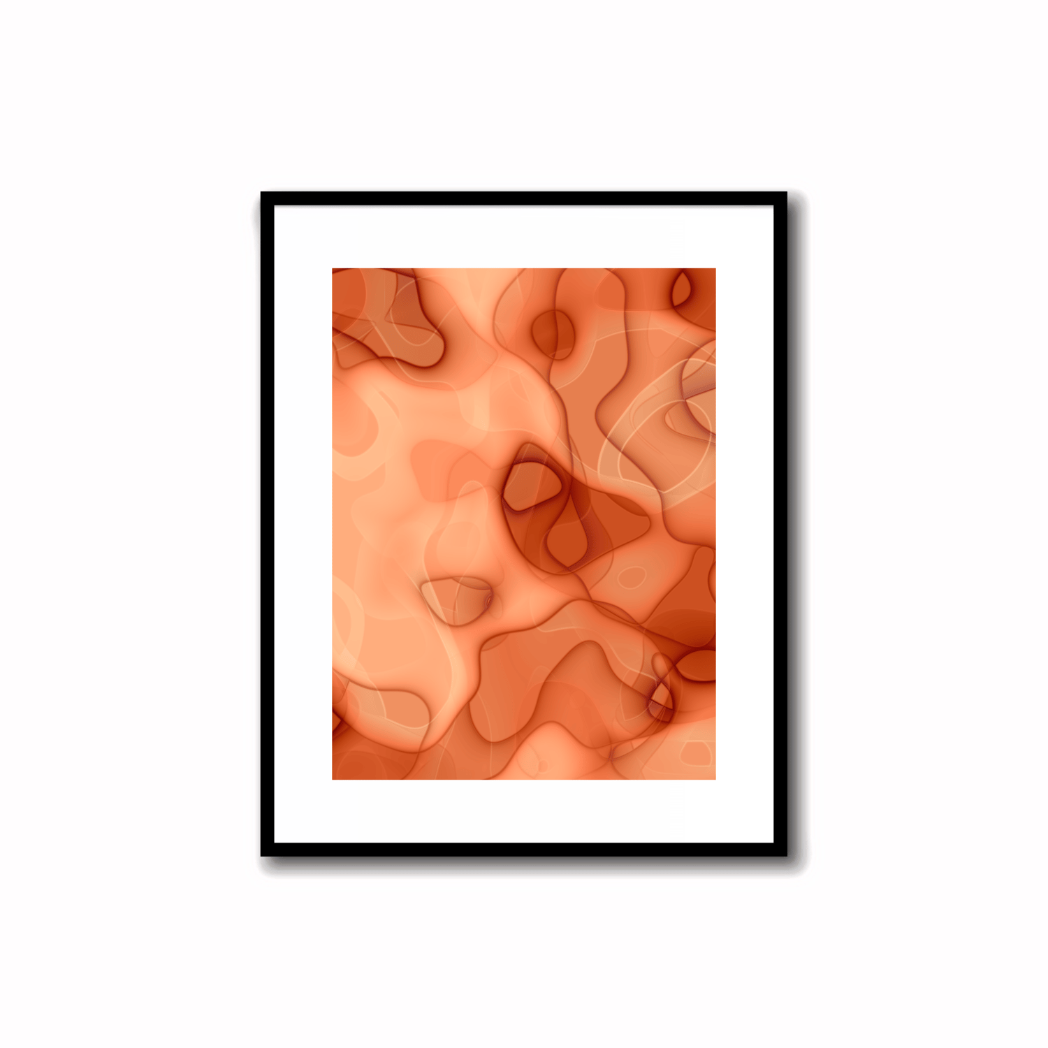 Orange Abstract Artwork - 2.2 #23-1    Transform your space with our unique art instant printable!🌟Download the radiant palette featuring shades of orange for an instant decor upgrade. This unique gallery-quality art piece is perfect for walls, desk decor