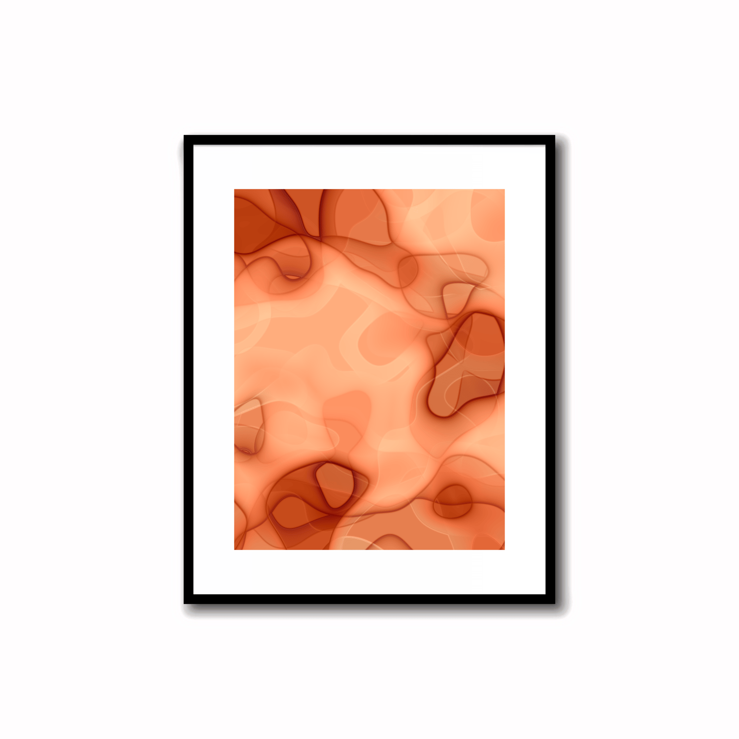 Orange Abstract Artwork - 2.4 #23-1    Transform your space with our unique art instant printable!🌟Download the radiant palette featuring shades of orange for an instant decor upgrade. This unique gallery-quality art piece is perfect for walls, desk decor