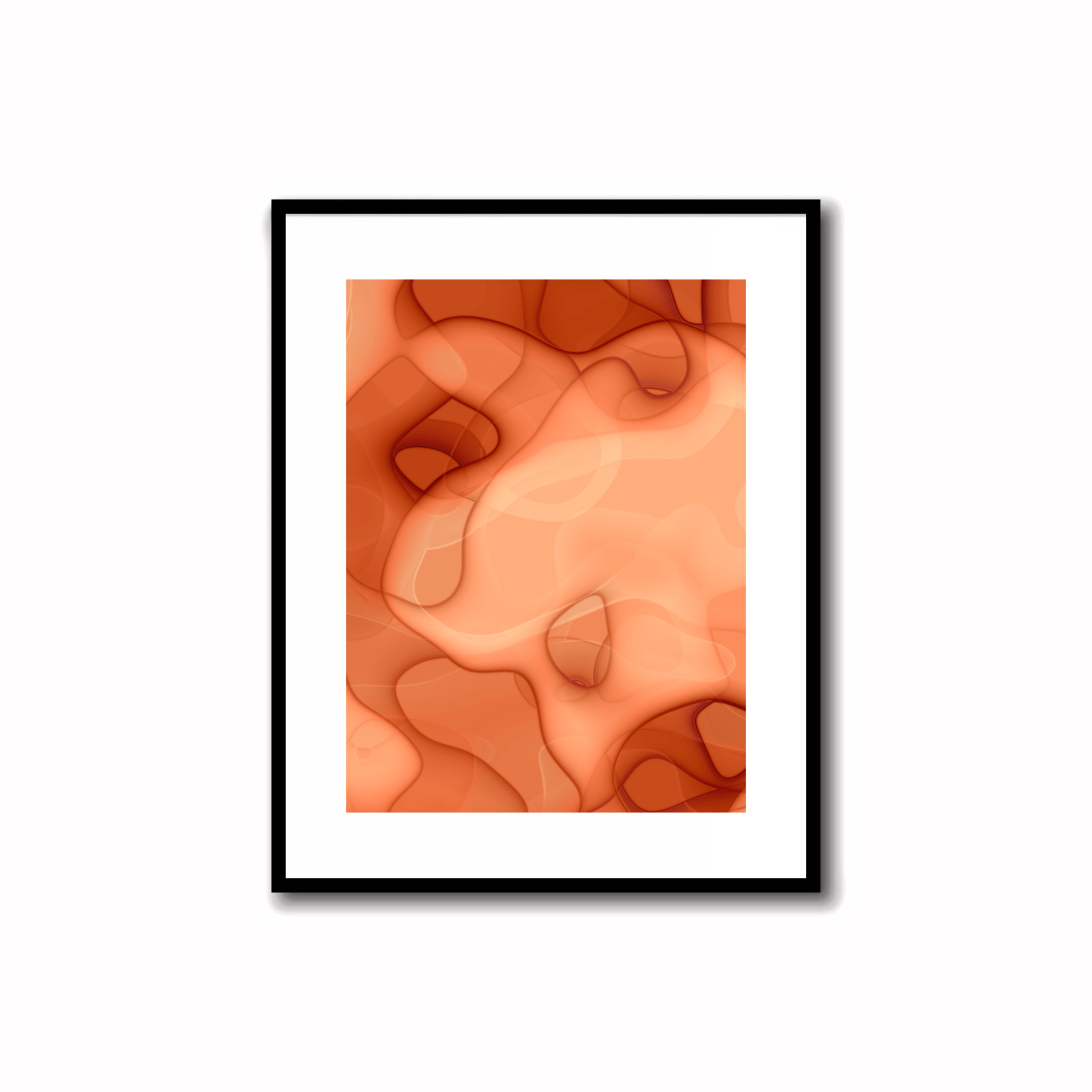 Orange Abstract Artwork - 2.5 #23-1    Transform your space with our unique art instant printable!🌟Download the radiant palette featuring shades of orange for an instant decor upgrade. This unique gallery-quality art piece is perfect for walls, desk decor