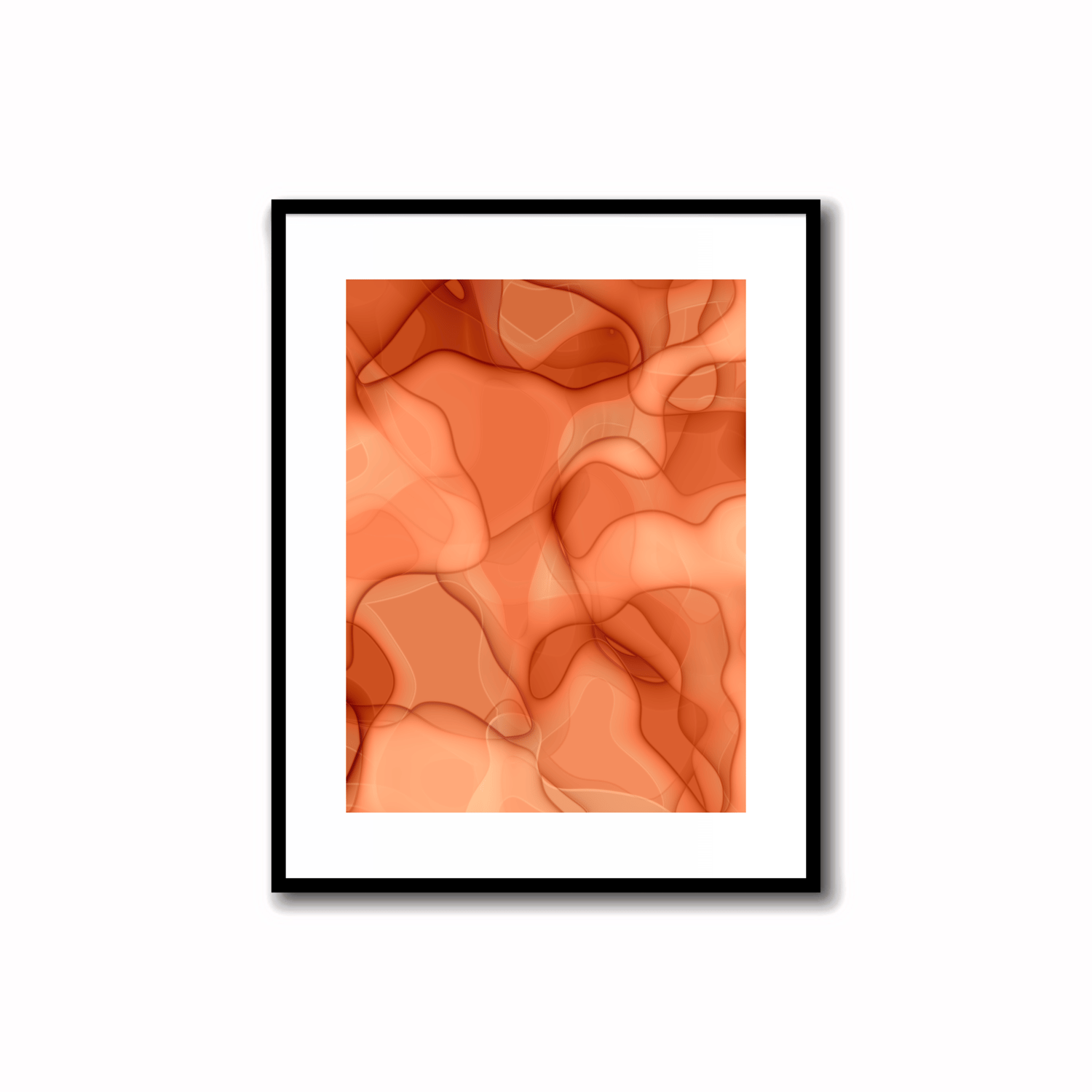 Orange Abstract Artwork - 3.1 #23-1    Transform your space with our unique art instant printable!🌟Download the radiant palette featuring shades of orange for an instant decor upgrade. This unique gallery-quality art piece is perfect for walls, desk decor