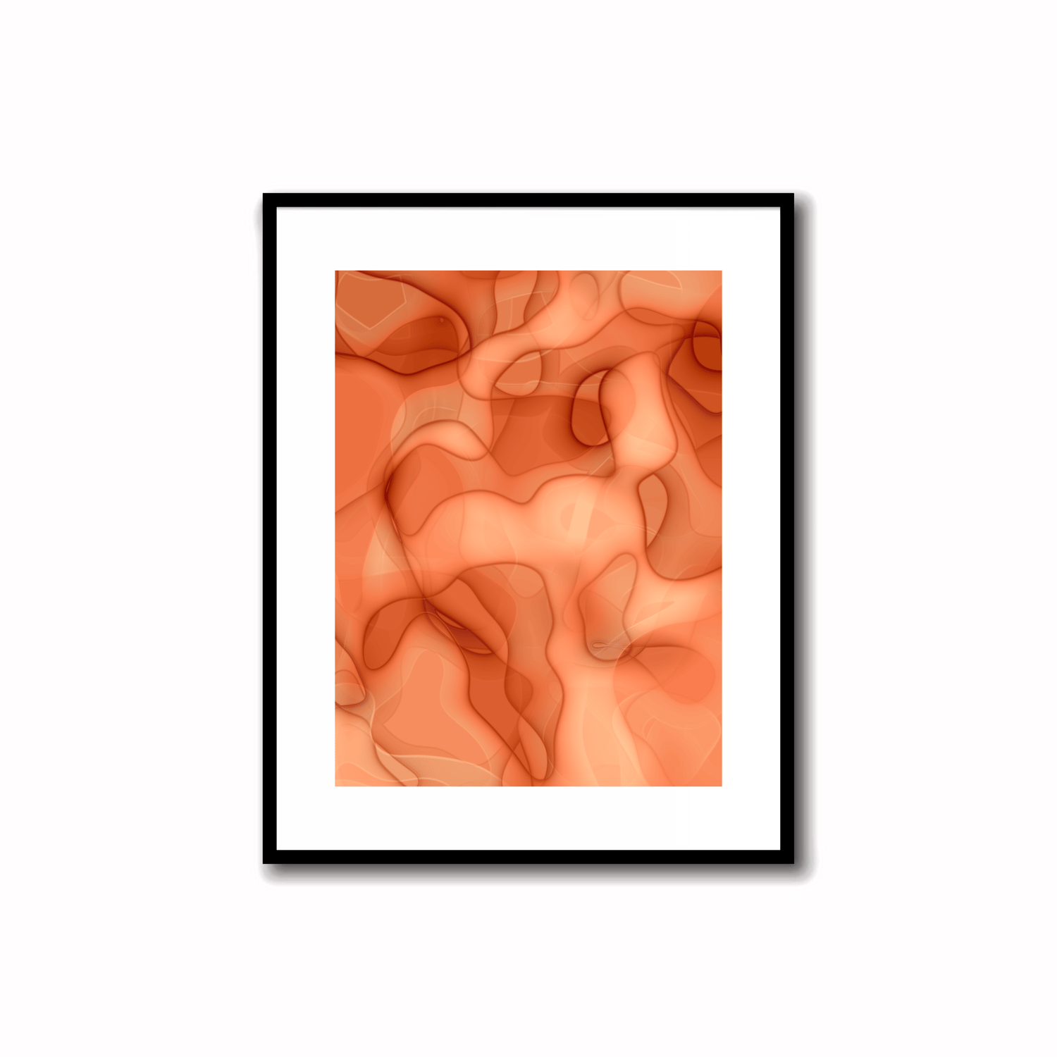Orange Abstract Artwork - 3.2 #23-1    Transform your space with our unique art instant printable!🌟Download the radiant palette featuring shades of orange for an instant decor upgrade. This unique gallery-quality art piece is perfect for walls, desk decor