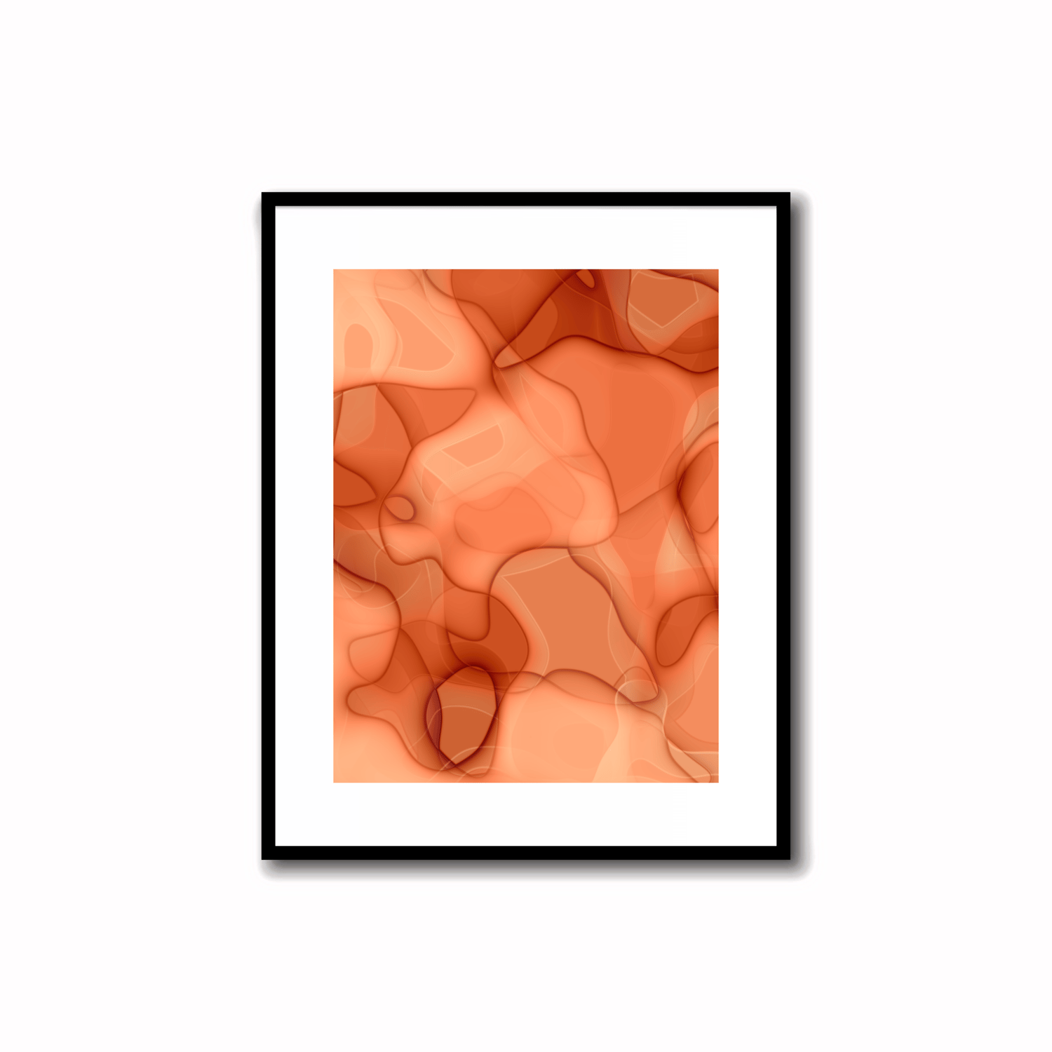 Orange Abstract Artwork - 3.3 #23-1    Transform your space with our unique art instant printable!🌟Download the radiant palette featuring shades of orange for an instant decor upgrade. This unique gallery-quality art piece is perfect for walls, desk decor