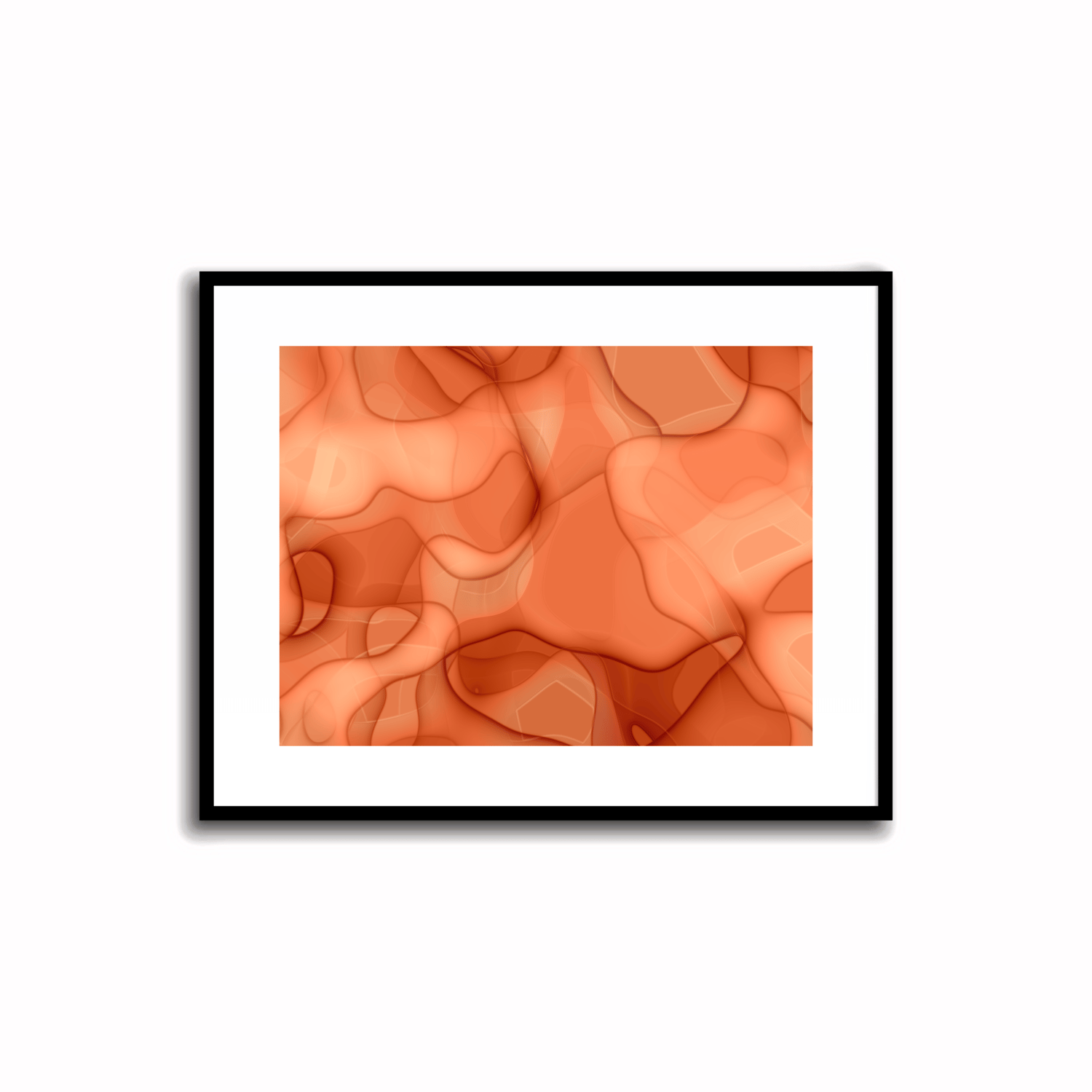 Orange Abstract Artwork - 3.4 #23-1    Transform your space with our unique art instant printable!🌟Download the radiant palette featuring shades of orange for an instant decor upgrade. This unique gallery-quality art piece is perfect for walls, desk decor