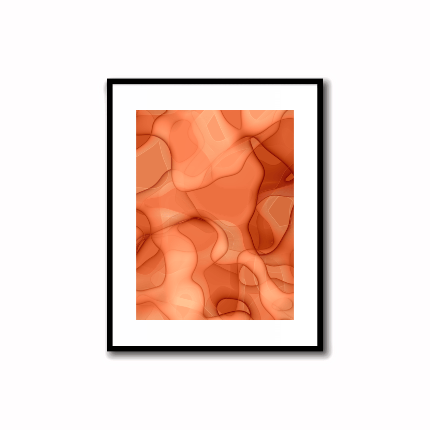 Orange Abstract Artwork - 3.4 #23-1    Transform your space with our unique art instant printable!🌟Download the radiant palette featuring shades of orange for an instant decor upgrade. This unique gallery-quality art piece is perfect for walls, desk decor
