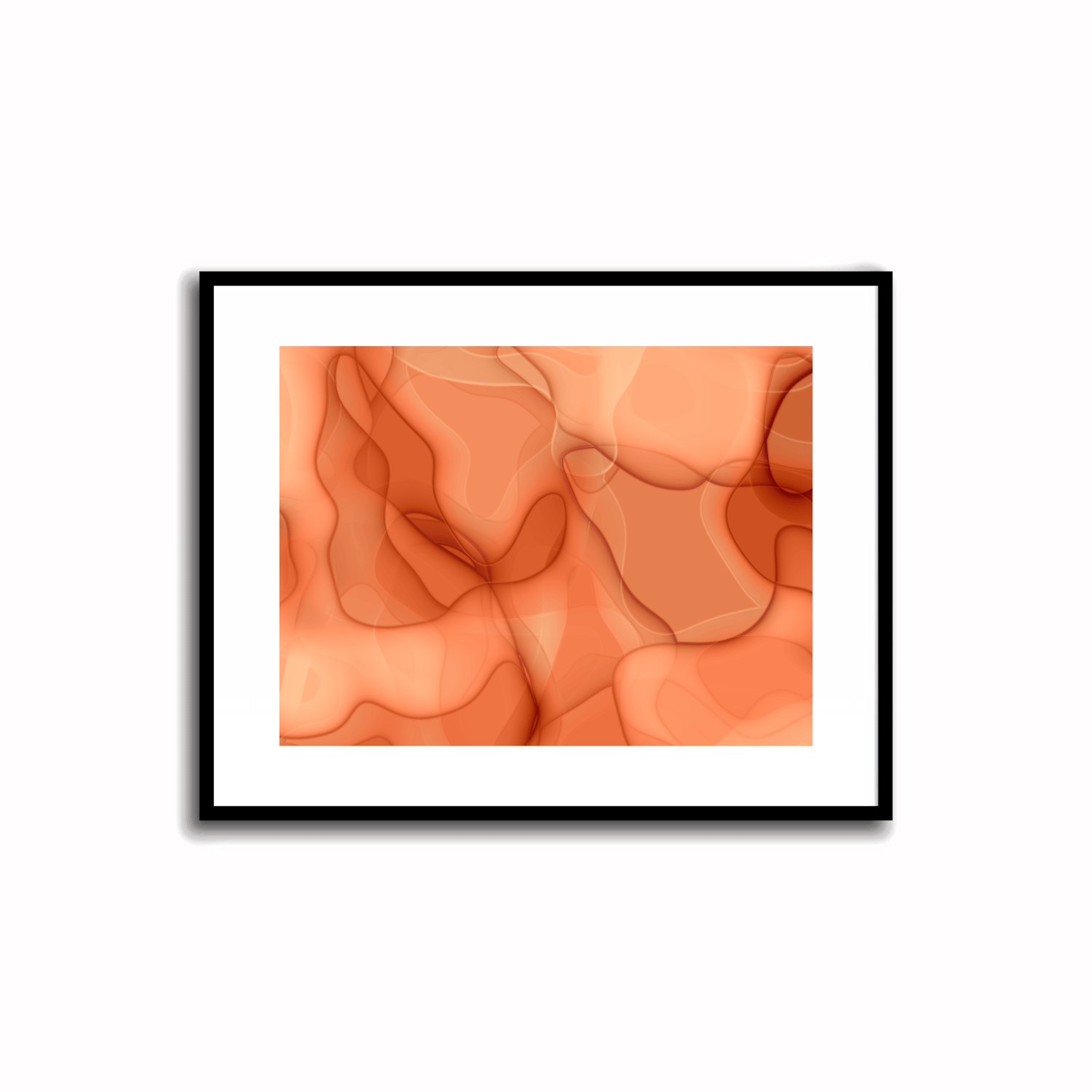 Orange Abstract Artwork - 3.5 #23-1    Transform your space with our unique art instant printable!🌟Download the radiant palette featuring shades of orange for an instant decor upgrade. This unique gallery-quality art piece is perfect for walls, desk decor